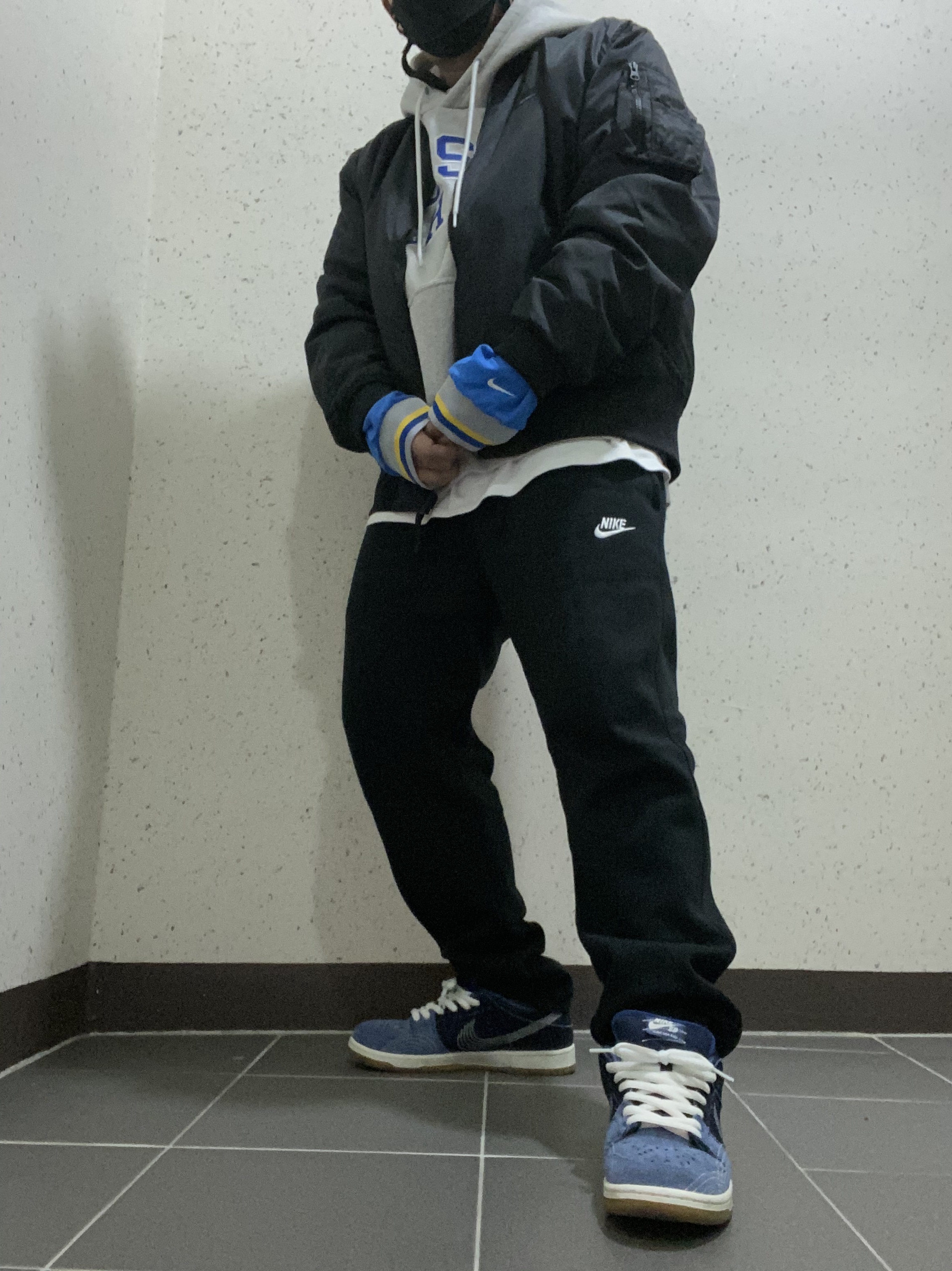 Adidas x OAMC Type O-2R Off White, Nike SB Dunk Low Pro Mystic Navy 착용 스타일 - 3