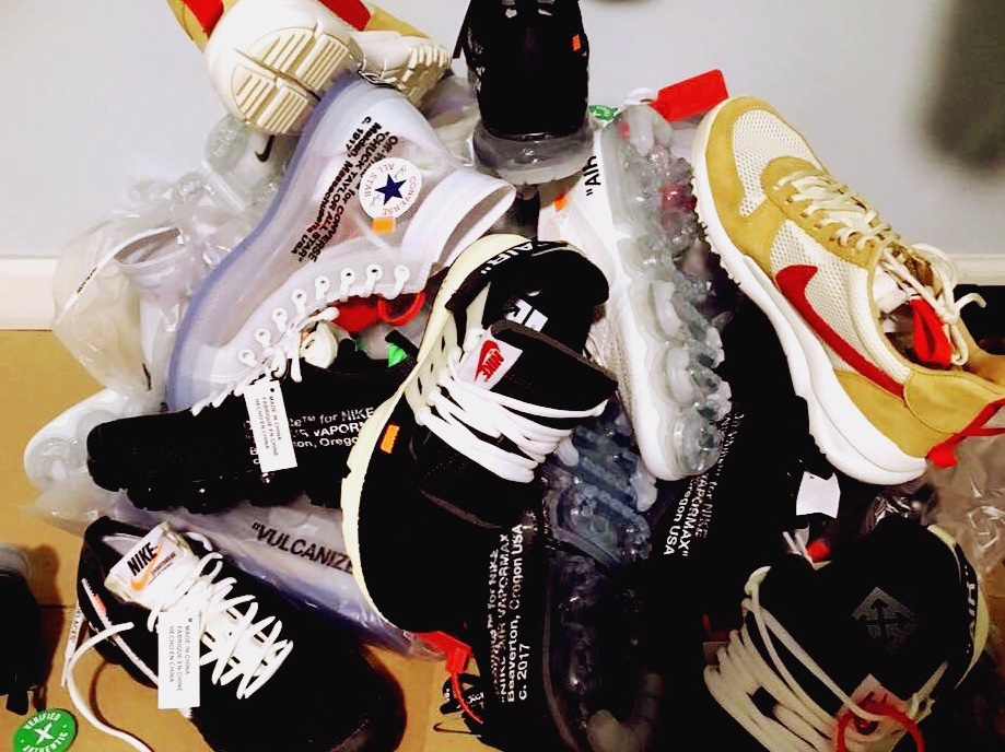 Nike x Tom Sachs Mars Yard Shoe 2.0 Space Camp, Nike x Off-White Air Presto OG The Ten 착용 스타일