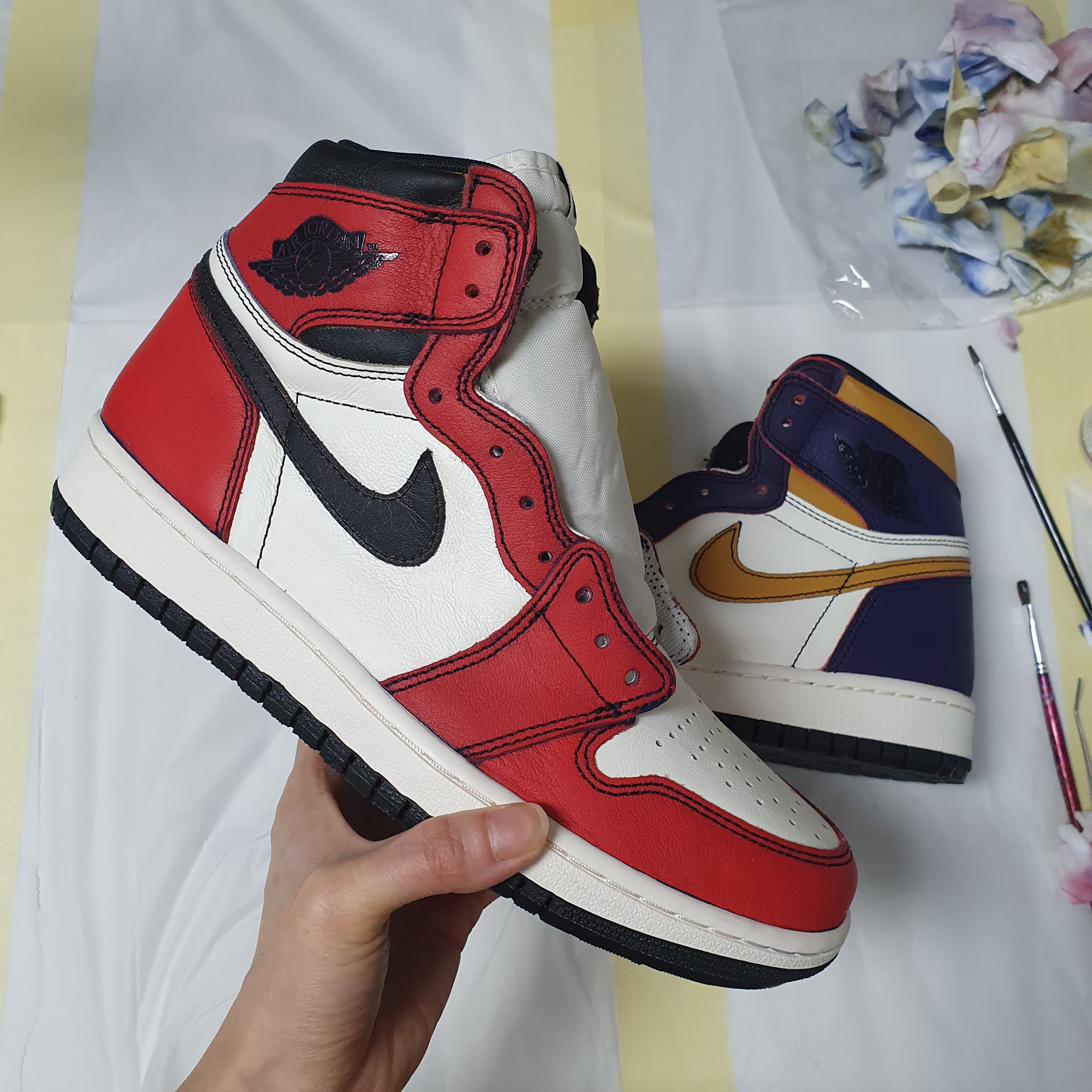 Jordan 1 Retro High OG Defiant SB LA to Chicago 착용 스타일