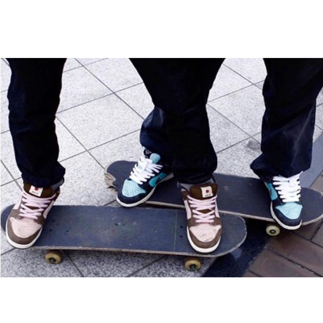 Nike x Stussy Dunk SB Low Cherry, Nike x Diamond Supply Co. SB Dunk Low Tiffany 착용 스타일 - 1