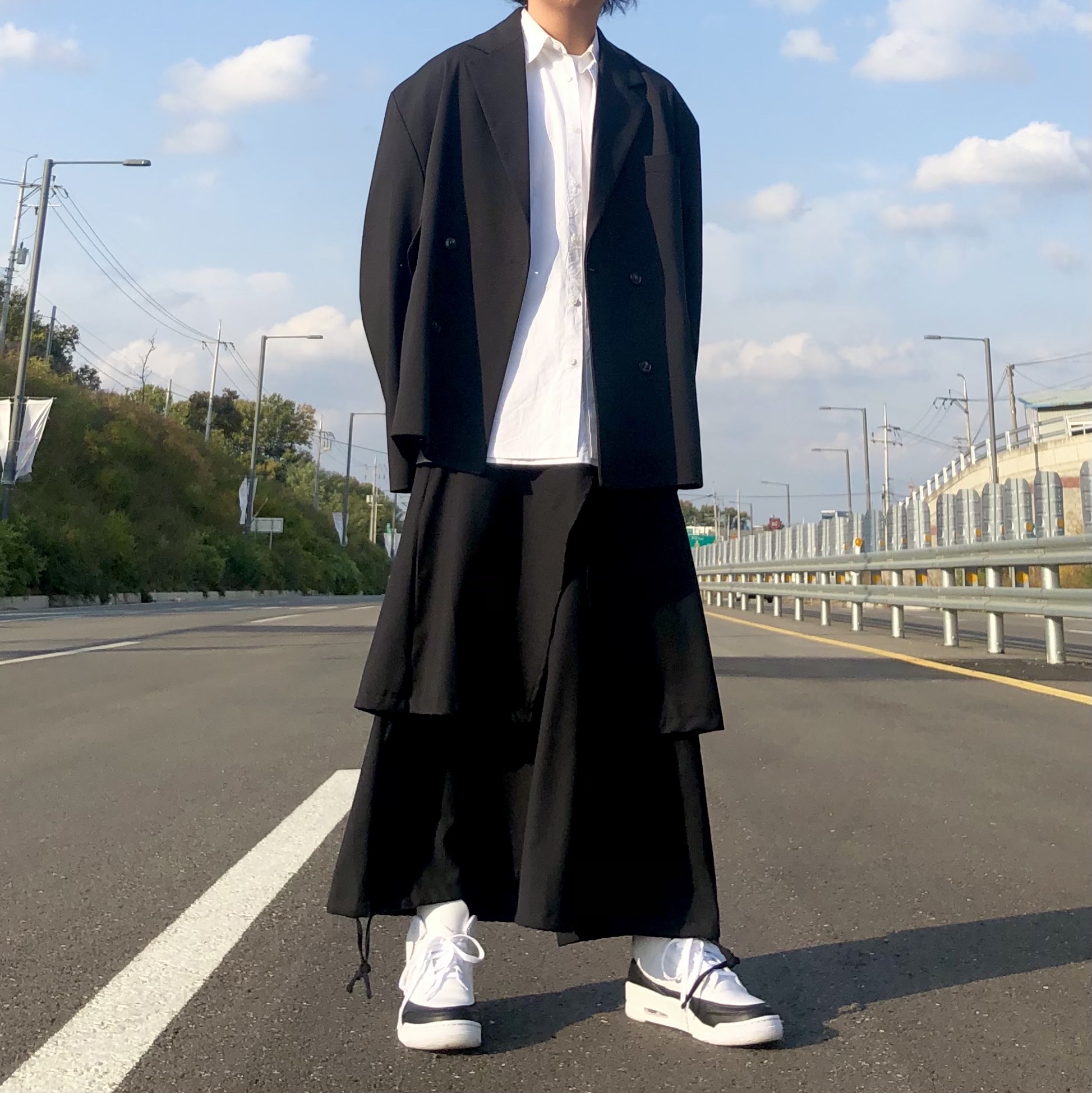 Jordan 3 x Fragment Retro SP White Black 착용 스타일