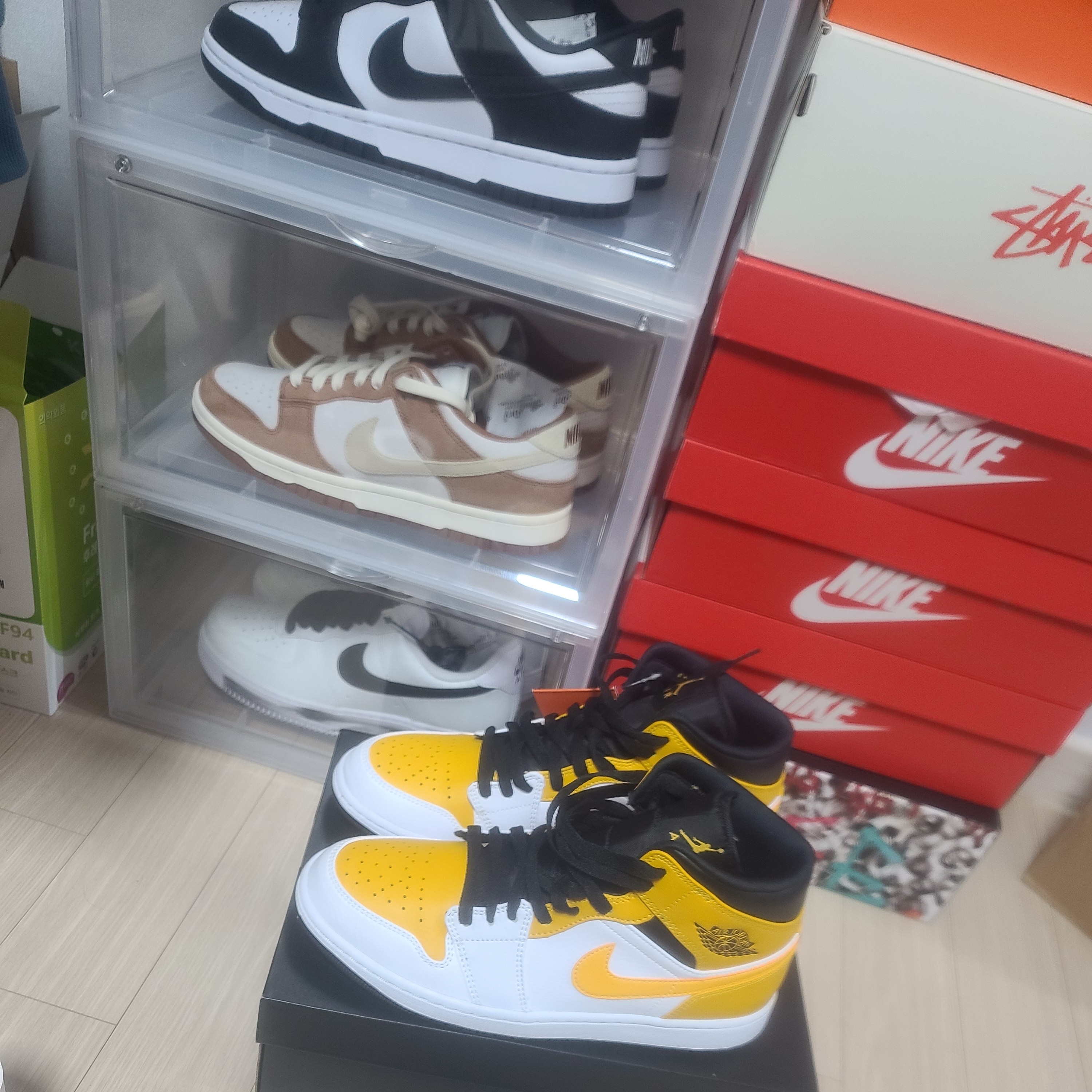 Nike Dunk Low Retro Black, Nike Dunk Low Pro Premium Medium Curry 착용 스타일