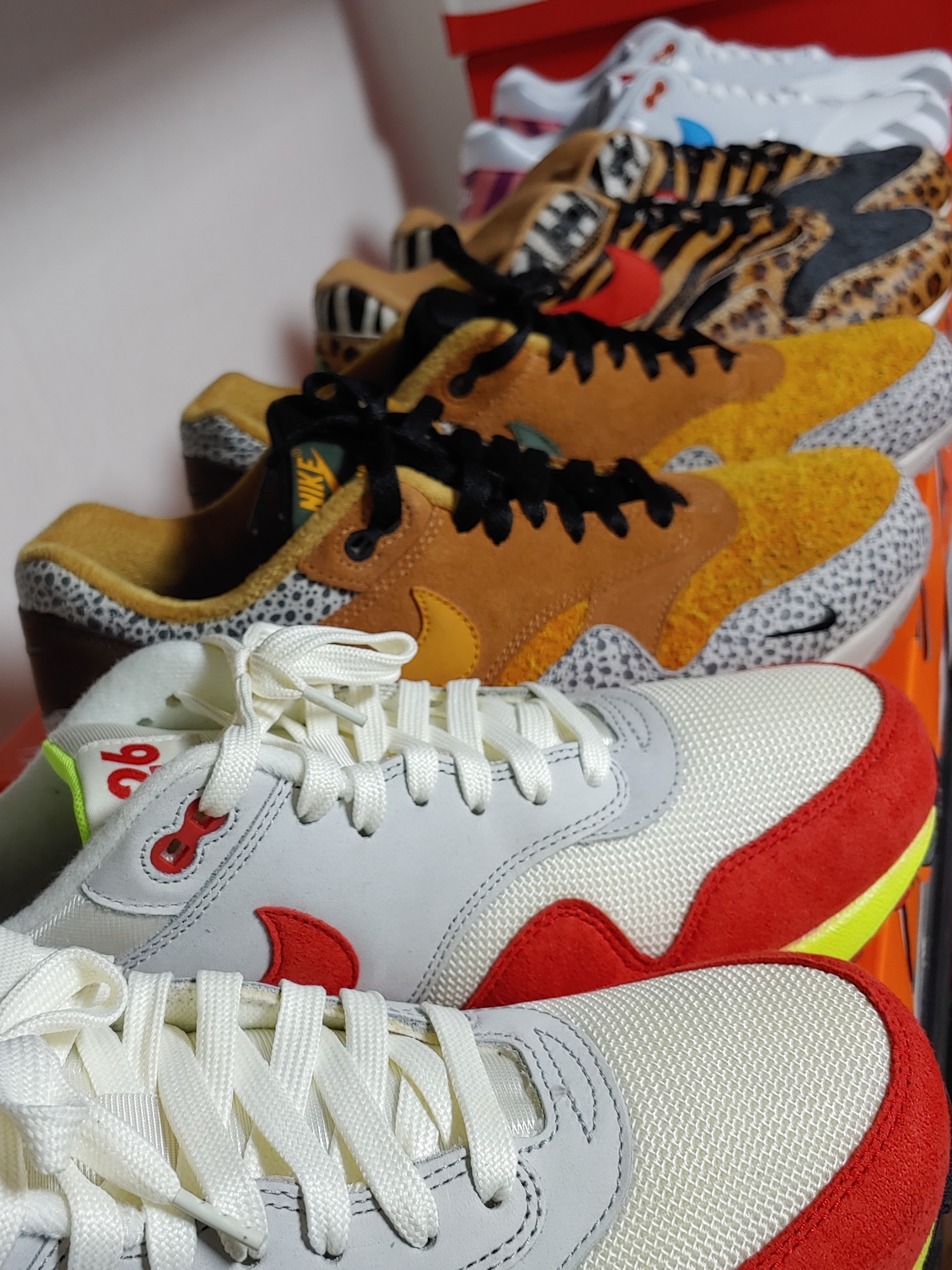 Nike x Atmos Air Max 1 Animal Pack 2.0, Nike x Parra Air Max 1 2018 착용 스타일