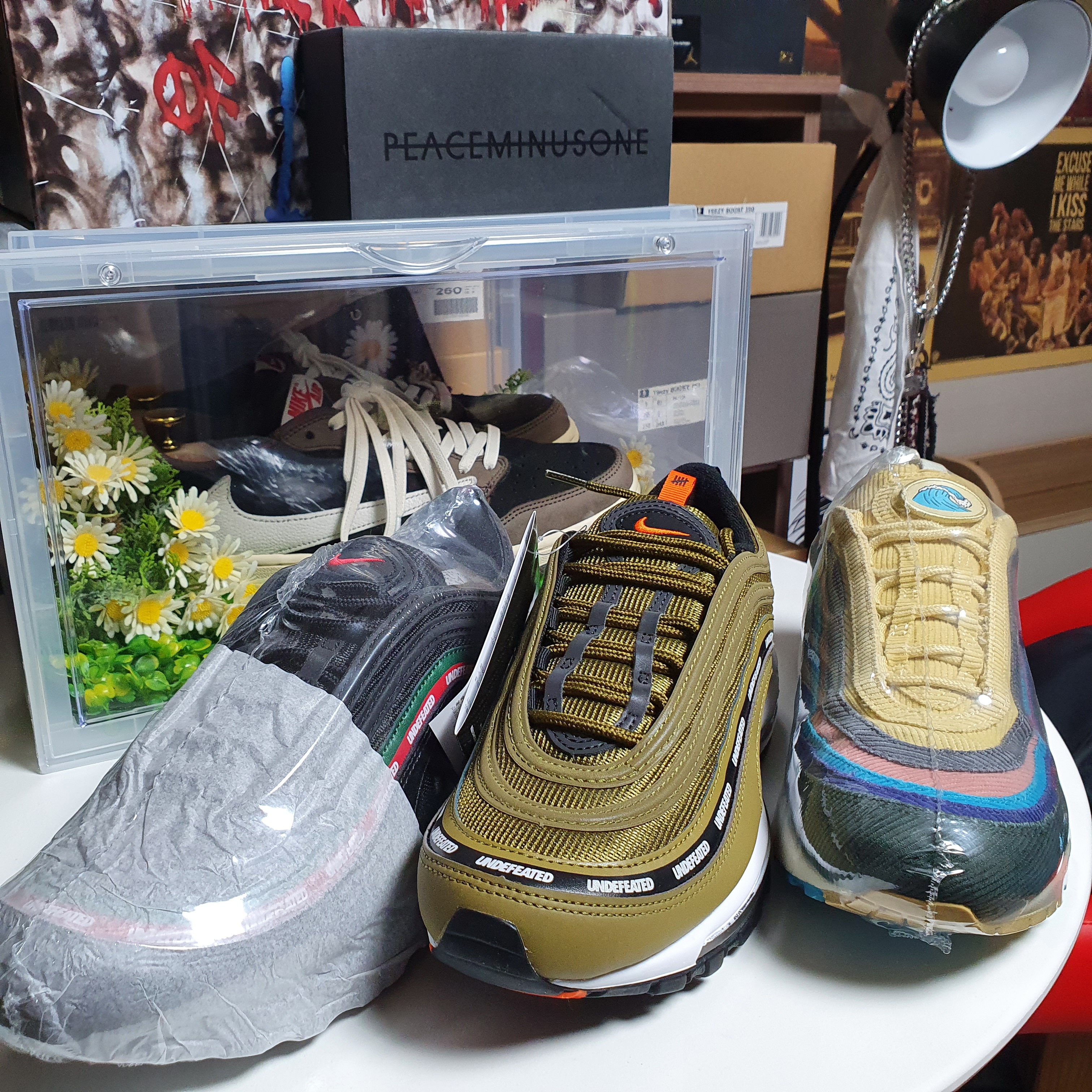 Nike x Sean Wotherspoon Air Max 1/97, Nike x Undefeated Air Max 97 Militia Green 착용 스타일 - 2