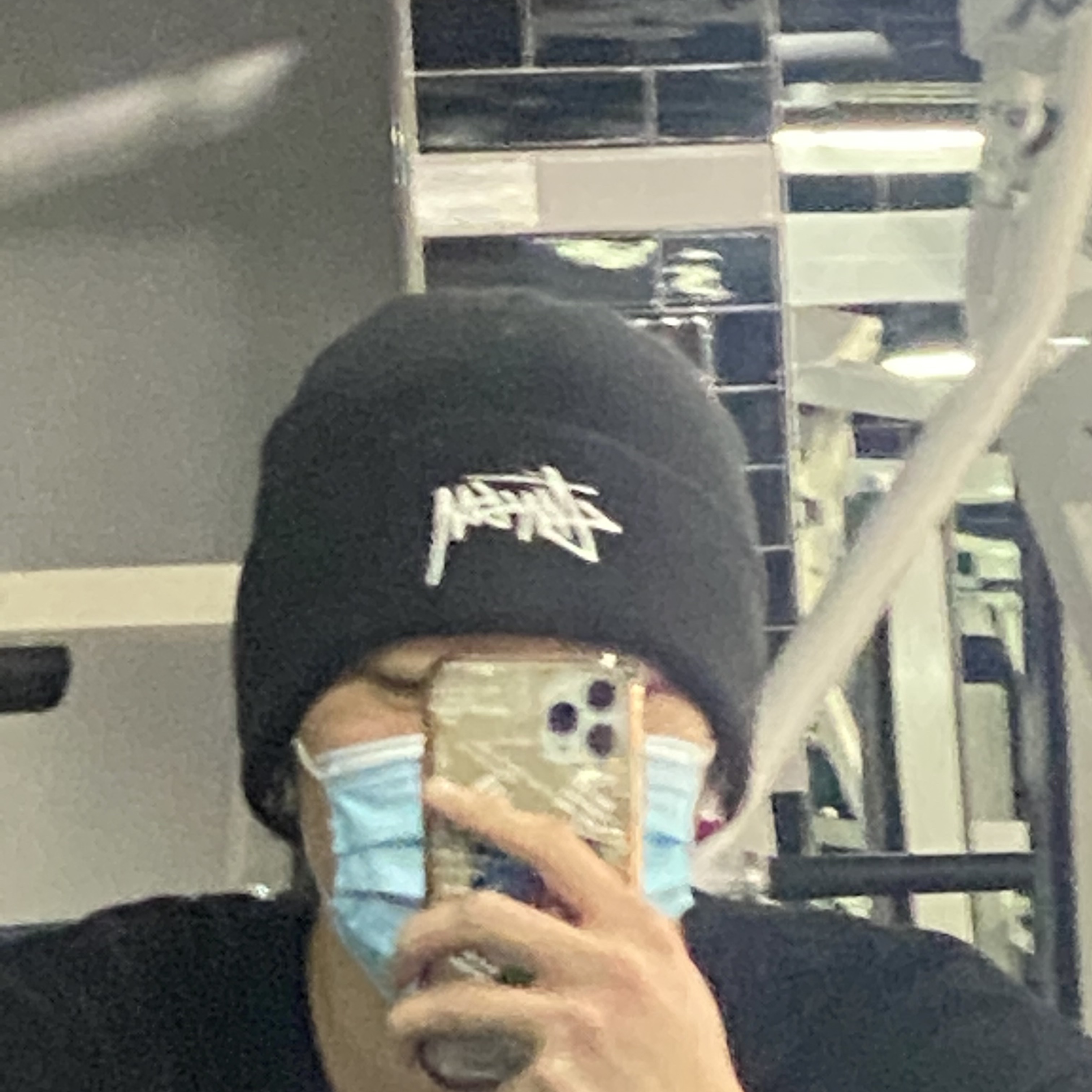 Nike x Stussy Cuff Beanie Black 착용 스타일