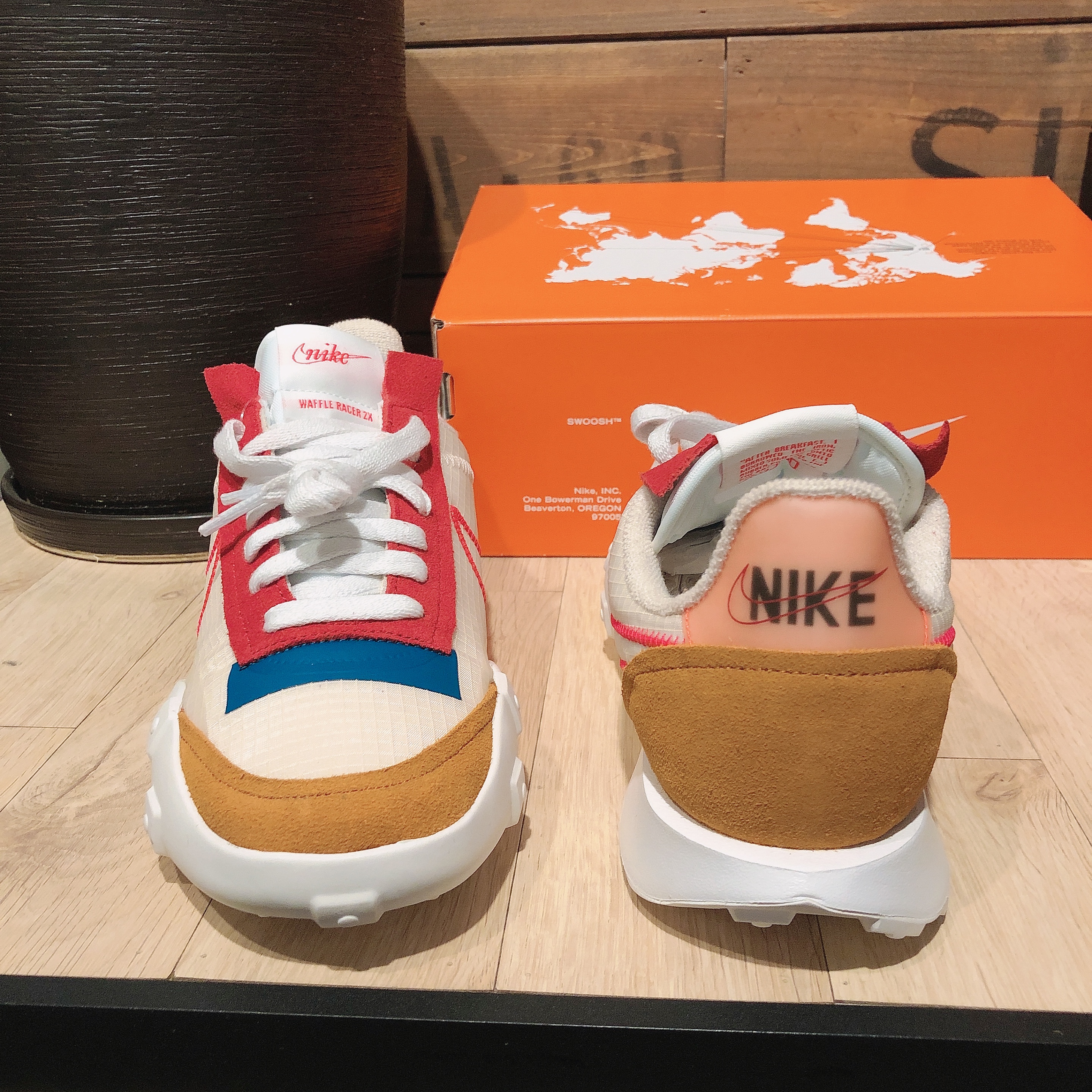 (W) Nike Waffle Racer 2X Pearl White 착용 스타일 - 3