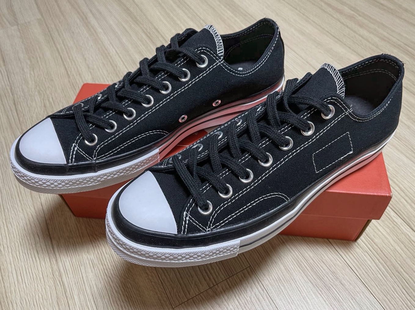 Converse x Moncler x Fragment Chuck 70 Ox Black 착용 스타일 - 4