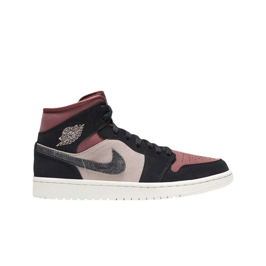 (W) 조던 1 미드 버건디 더스티 핑크((W) Jordan 1 Mid Burgundy Dusty Pink)