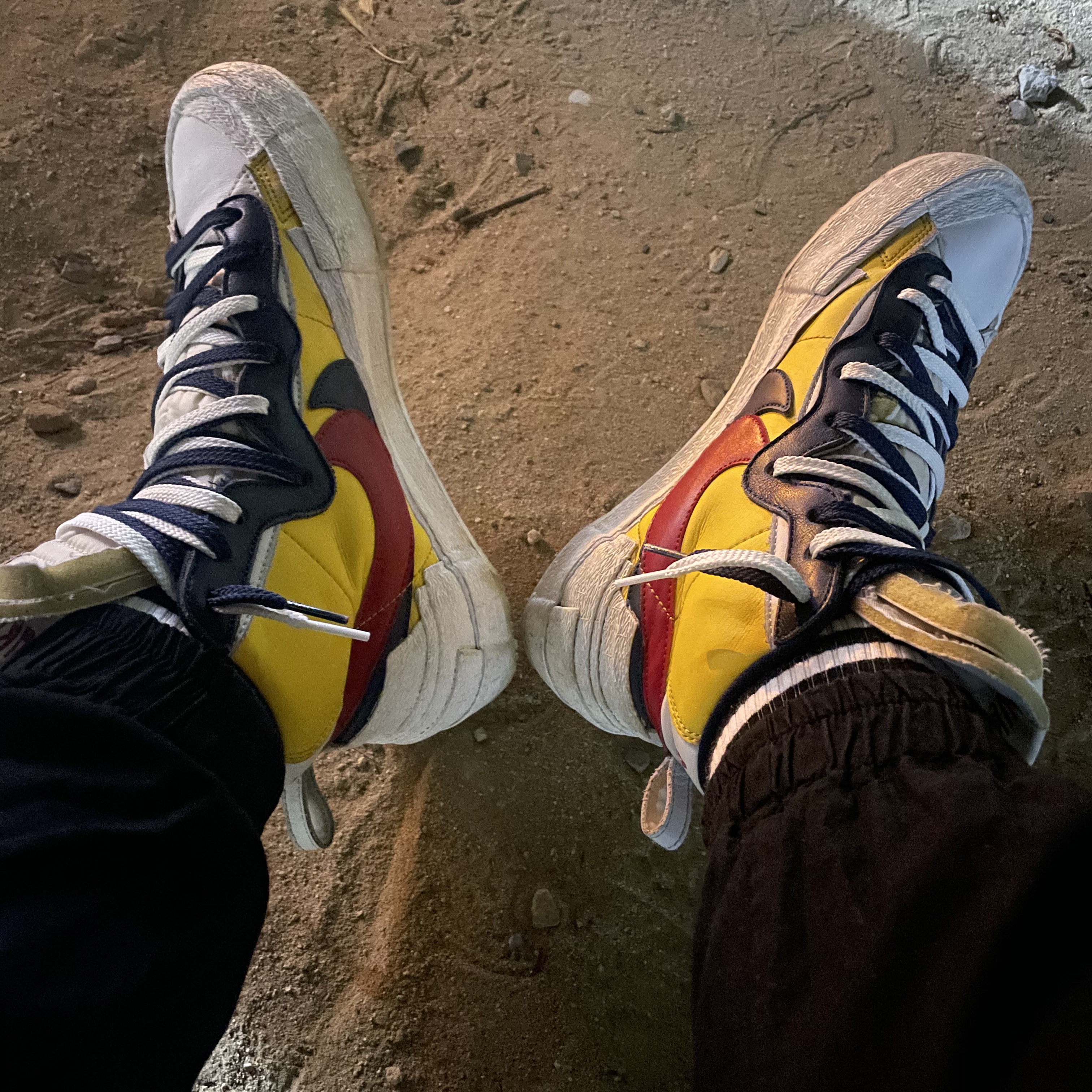 Nike x Sacai Blazer Mid Snow Beach 착용 스타일 - 1