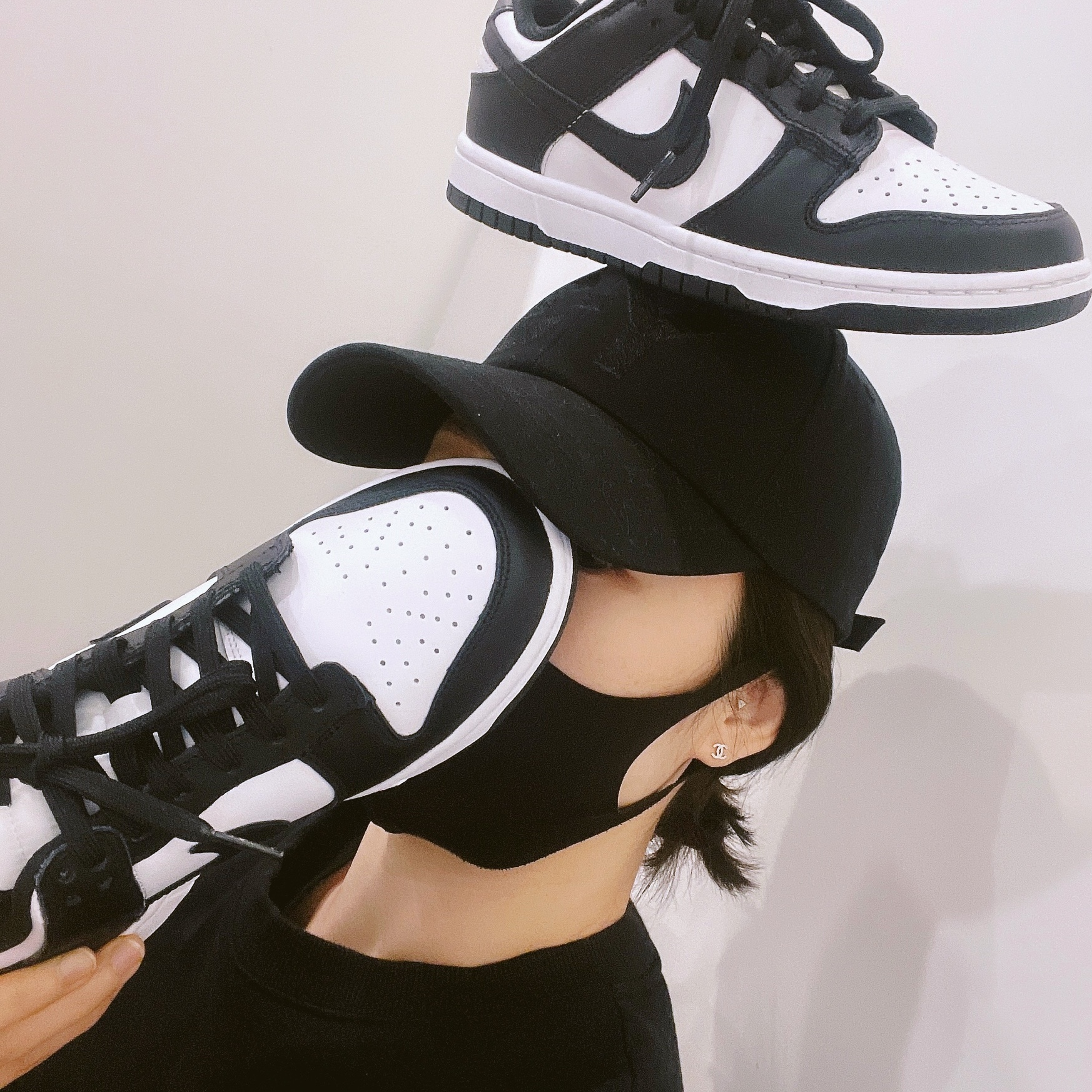(W) Nike Dunk Low Black 착용 스타일