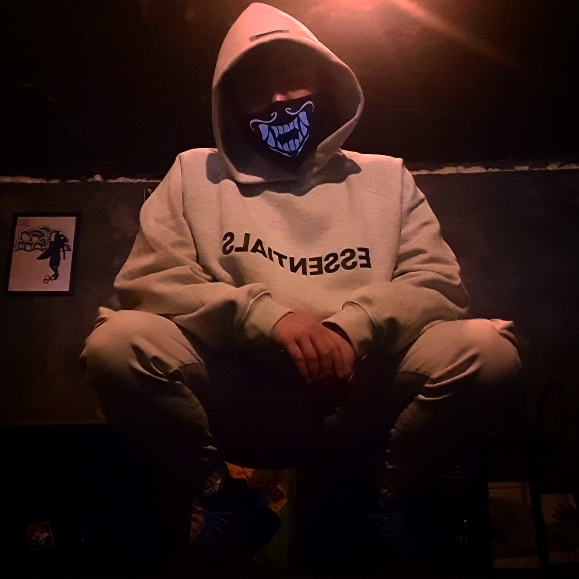 Essentials 3D Silicon Applique Pullover Hoodie Oatmeal/Oatmeal Heather/Light Heather Oatmeal 2020 착용 스타일