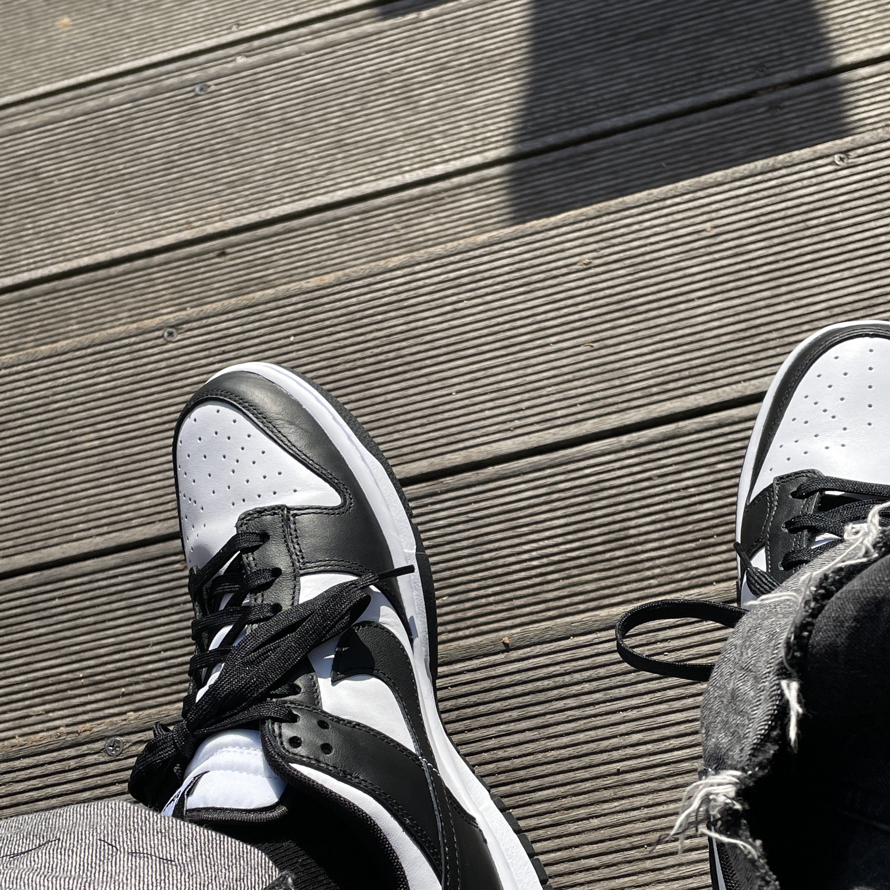 Nike Dunk Low Retro Black 착용 스타일 - 4