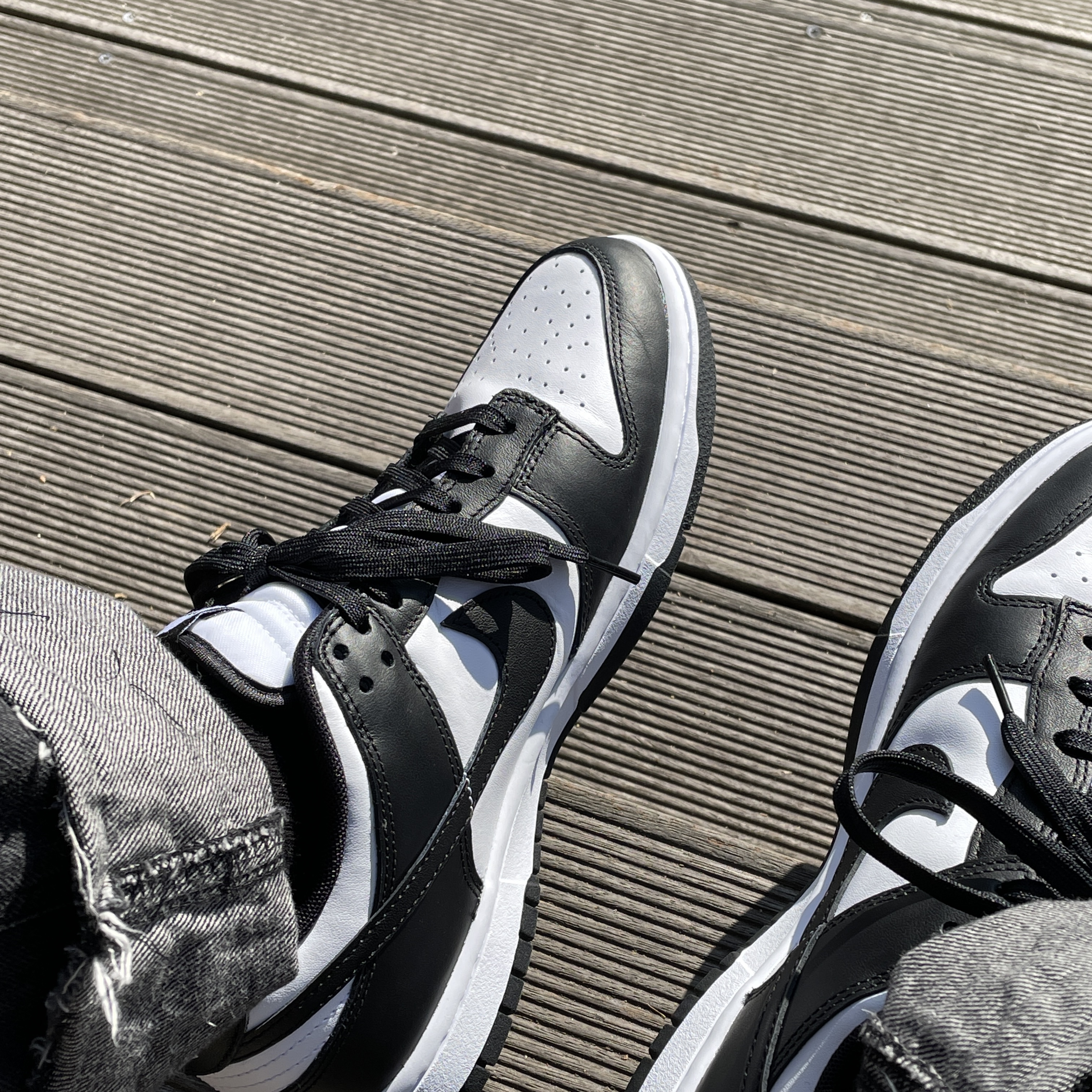 Nike Dunk Low Retro Black 착용 스타일 - 3