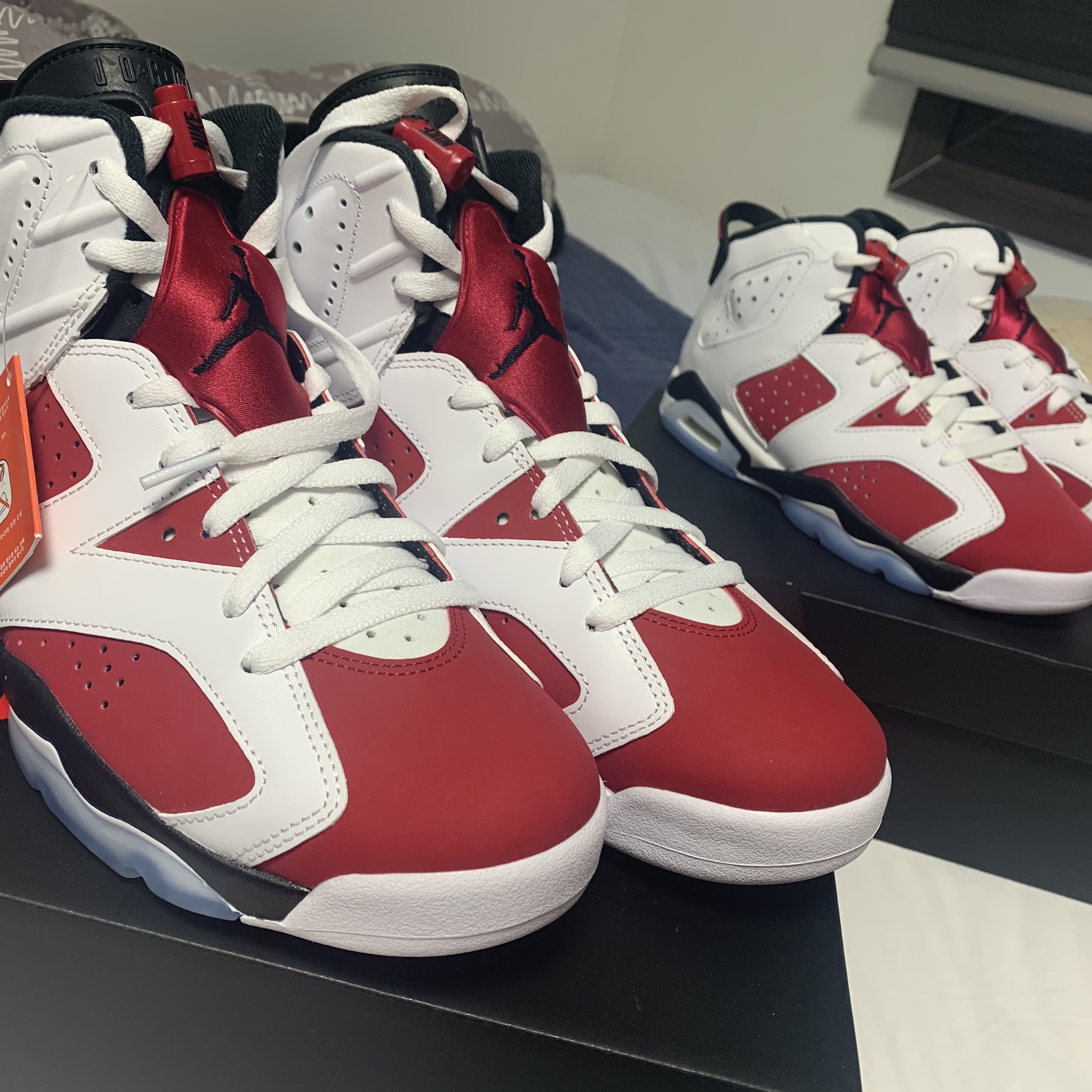 Jordan 6 Retro Carmine 2021, (GS) Jordan 6 Retro Carmine 2021 착용 스타일