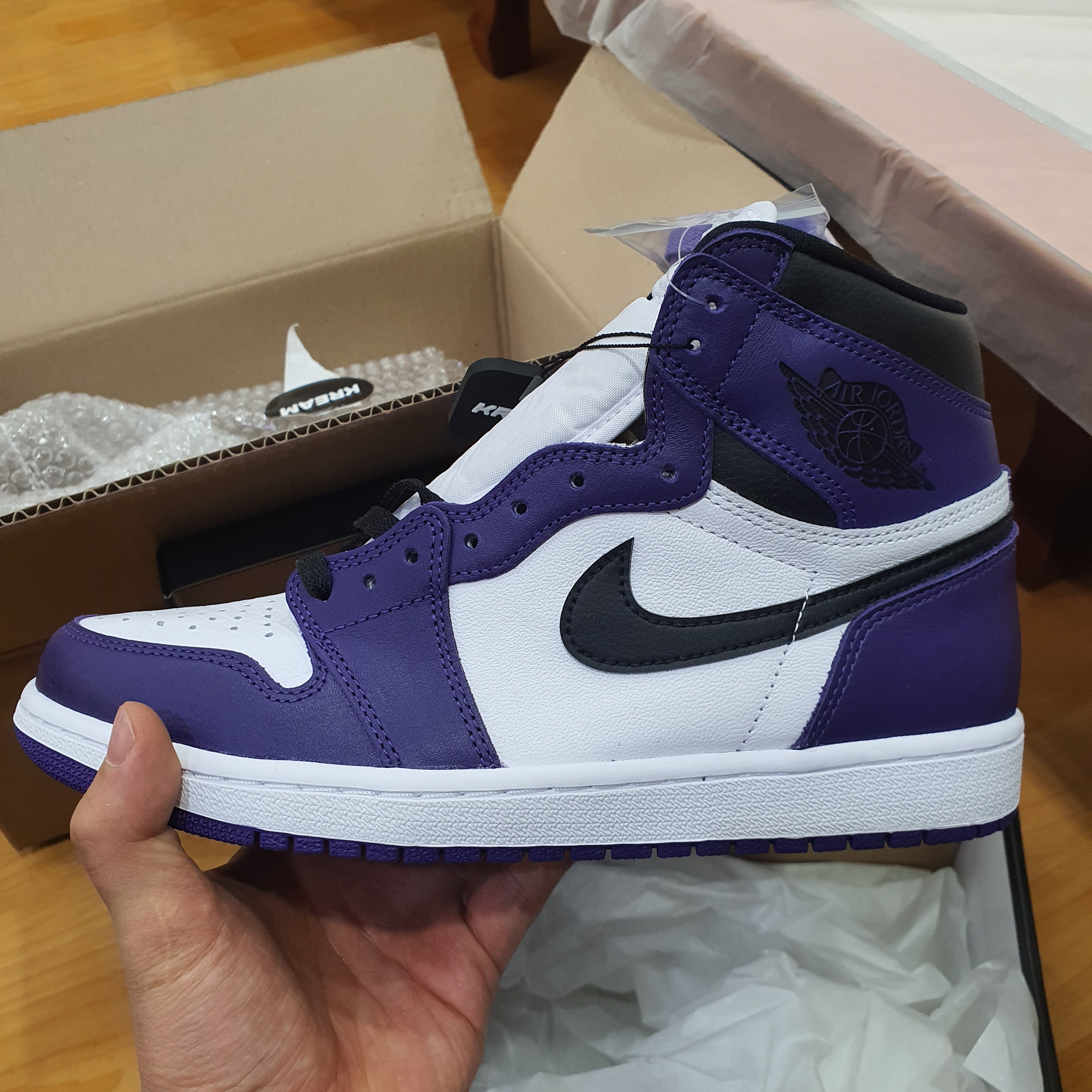 Jordan 1 Retro High OG Court Purple 2020 착용 스타일 - 1