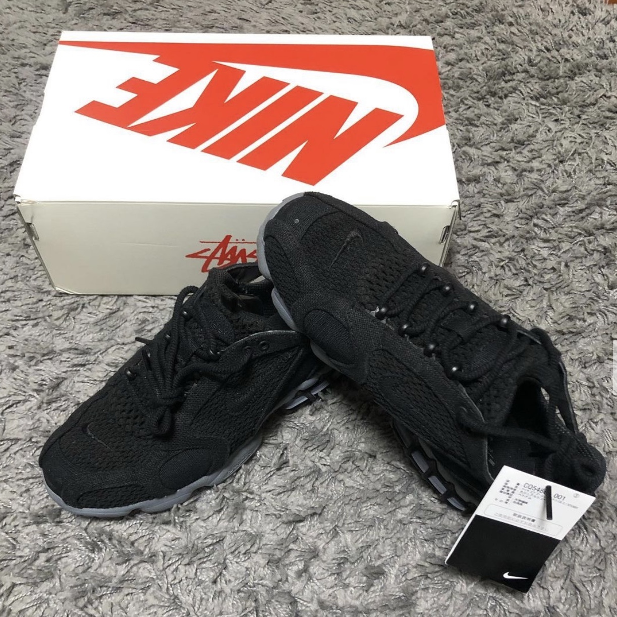 Nike x Stussy Air Zoom Spiridon Cage 2 Black 착용 스타일