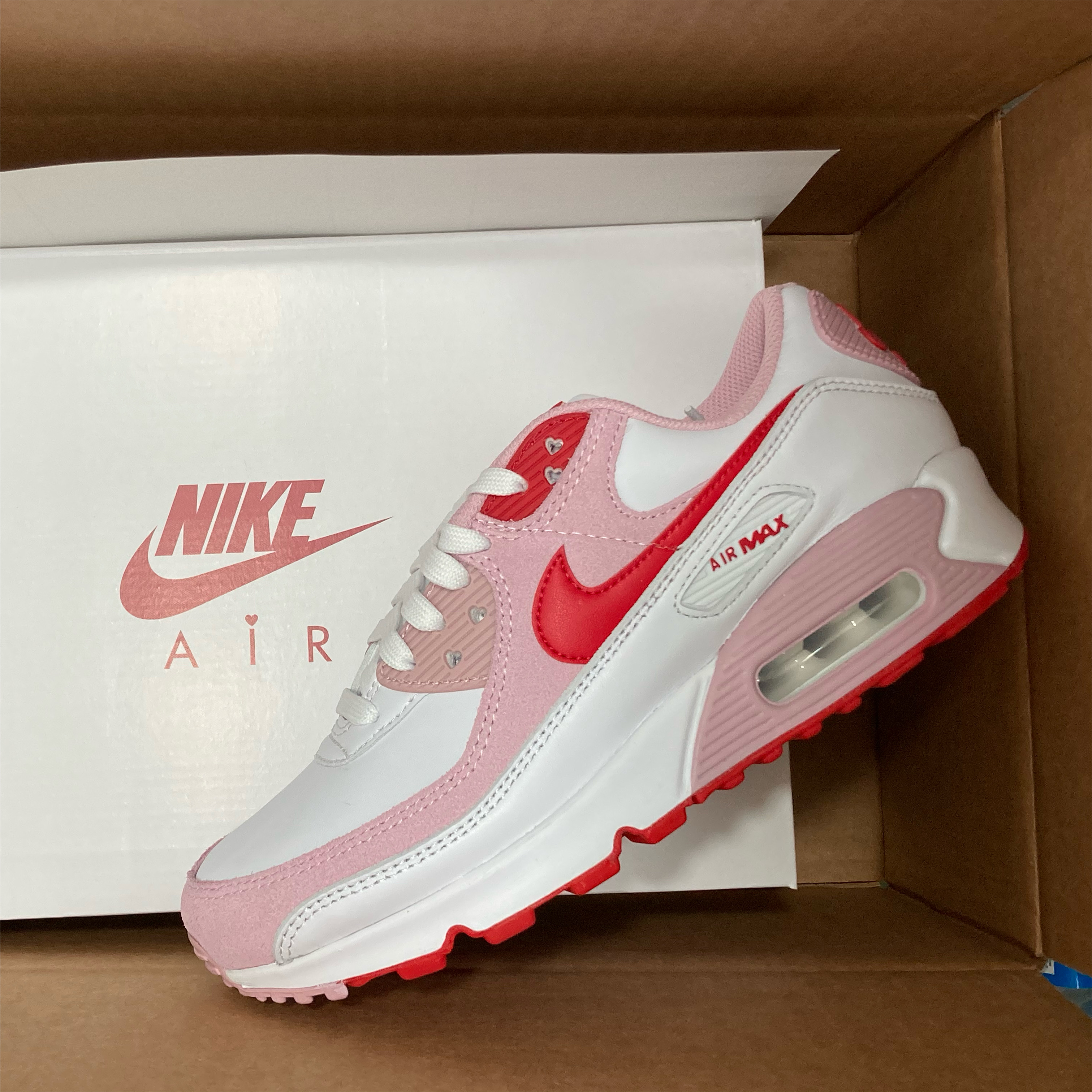 (W) Nike Air Max 90 QS Valentine's Day 착용 스타일 - 1