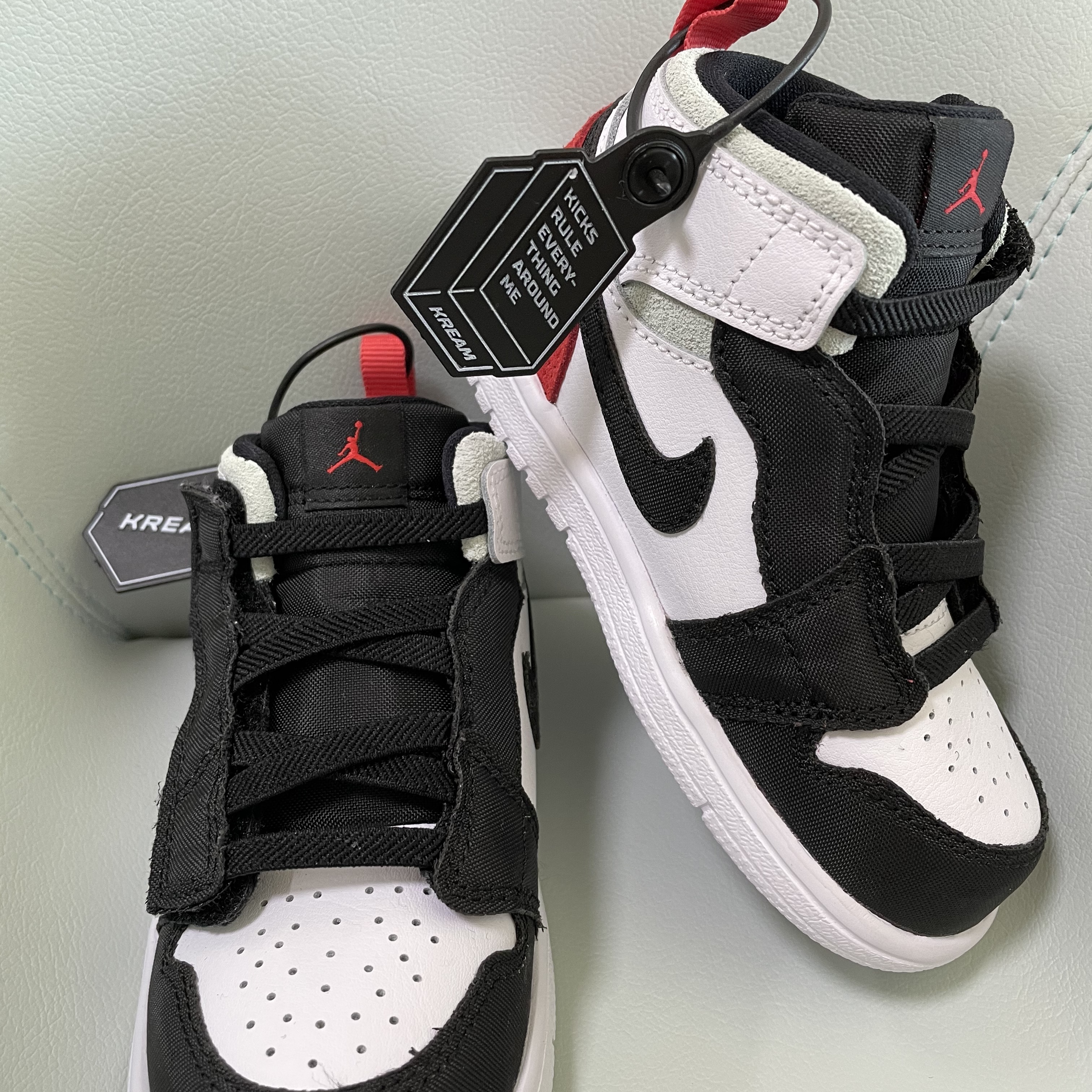 (TD) Jordan 1 Mid Alt Track Red 착용 스타일 - 1