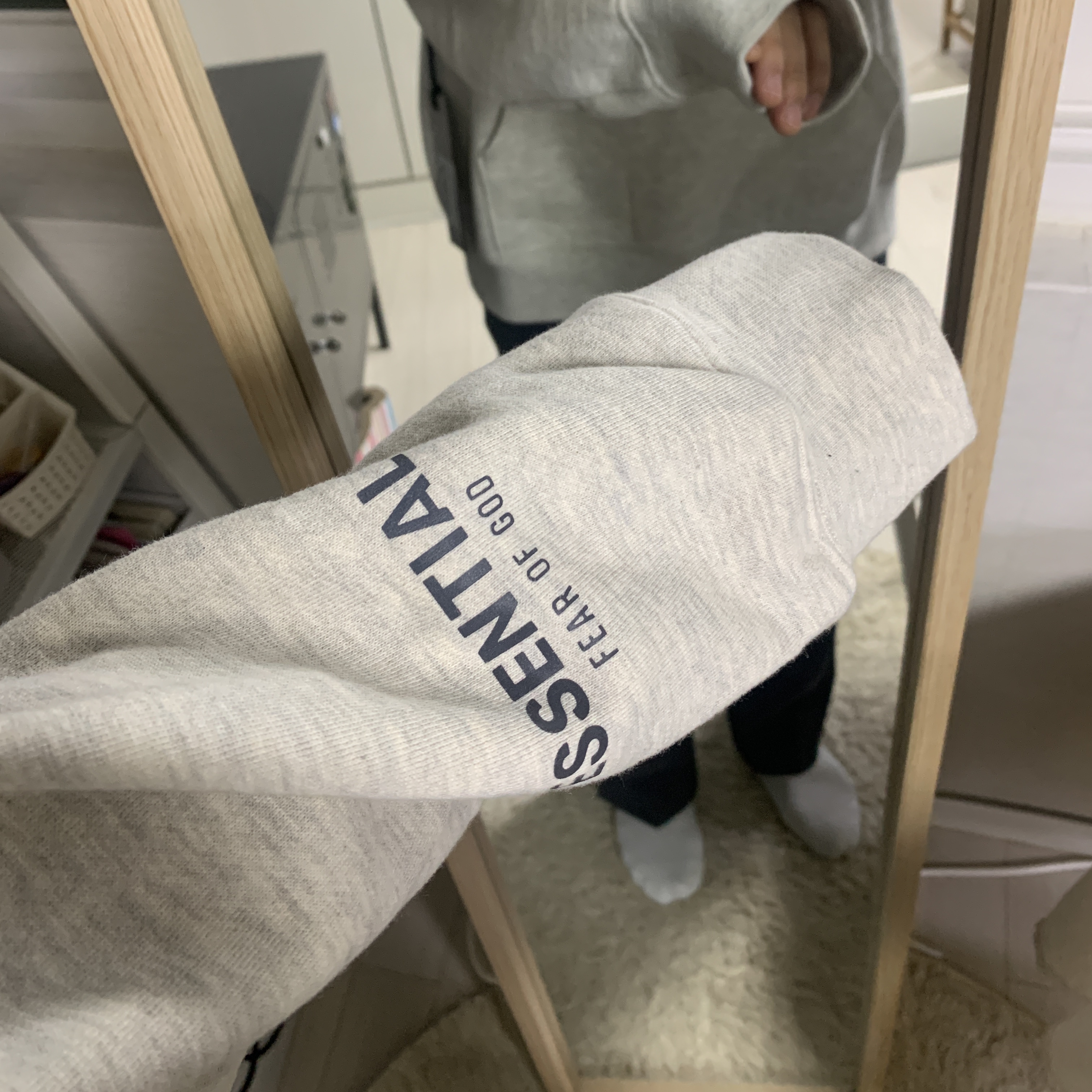Essentials 3D Silicon Applique Pullover Hoodie Oatmeal/Oatmeal Heather/Light Heather Oatmeal 2020 착용 스타일 - 3