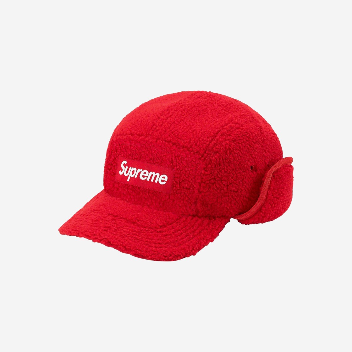 Supreme Deep Pile Earflap Camp Cap Red - 20FW 상세 이미지 1