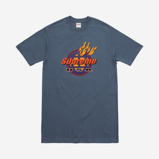 슈프림 파이어 티셔츠 다크 슬레이트 - 17FW