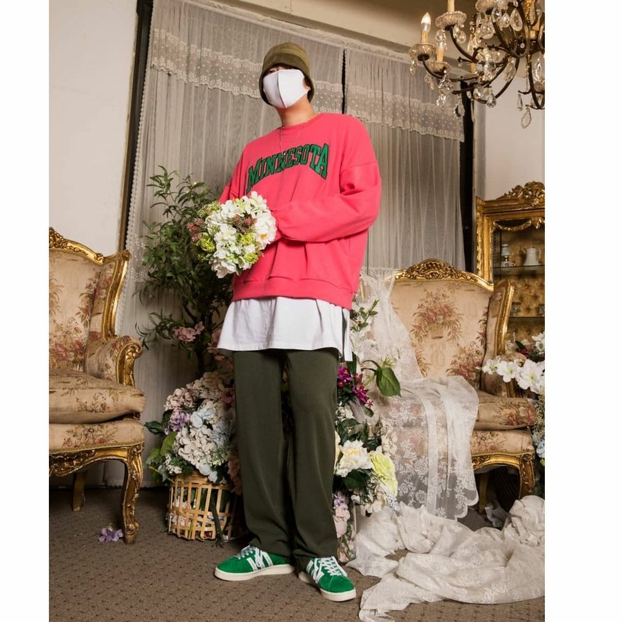 Adidas x Human Made Campus Green 착용 스타일 - 1