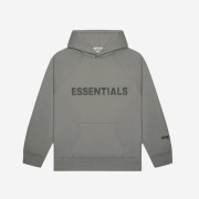 Essentials 3D Silicon Applique Pullover Hoodie Gray Flannel/Charcoal - 20SS