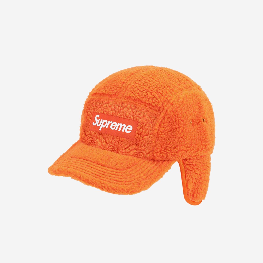 Supreme Deep Pile Earflap Camp Cap Orange - 20FW 상세 이미지 2