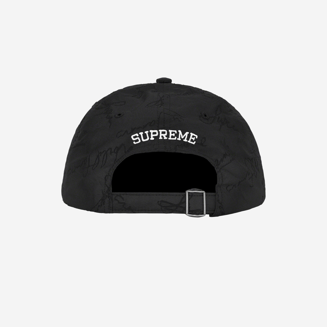 Supreme Script Logo 6-Panel Black plaid（슈프림 스크립트