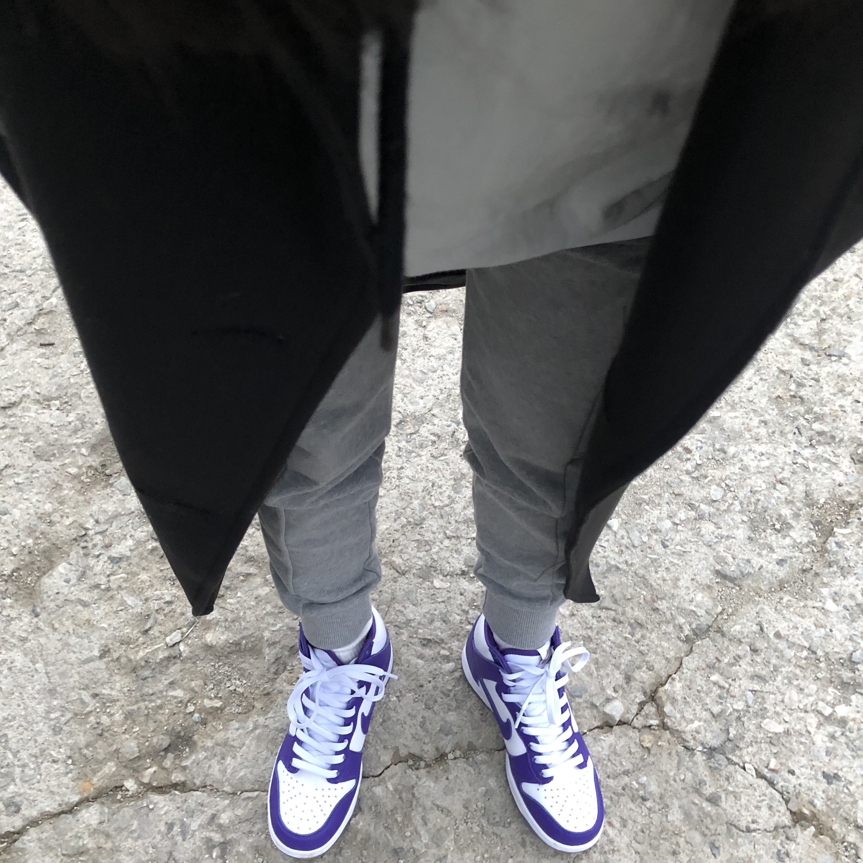 (W) Nike Dunk High SP Varsity Purple 착용 스타일