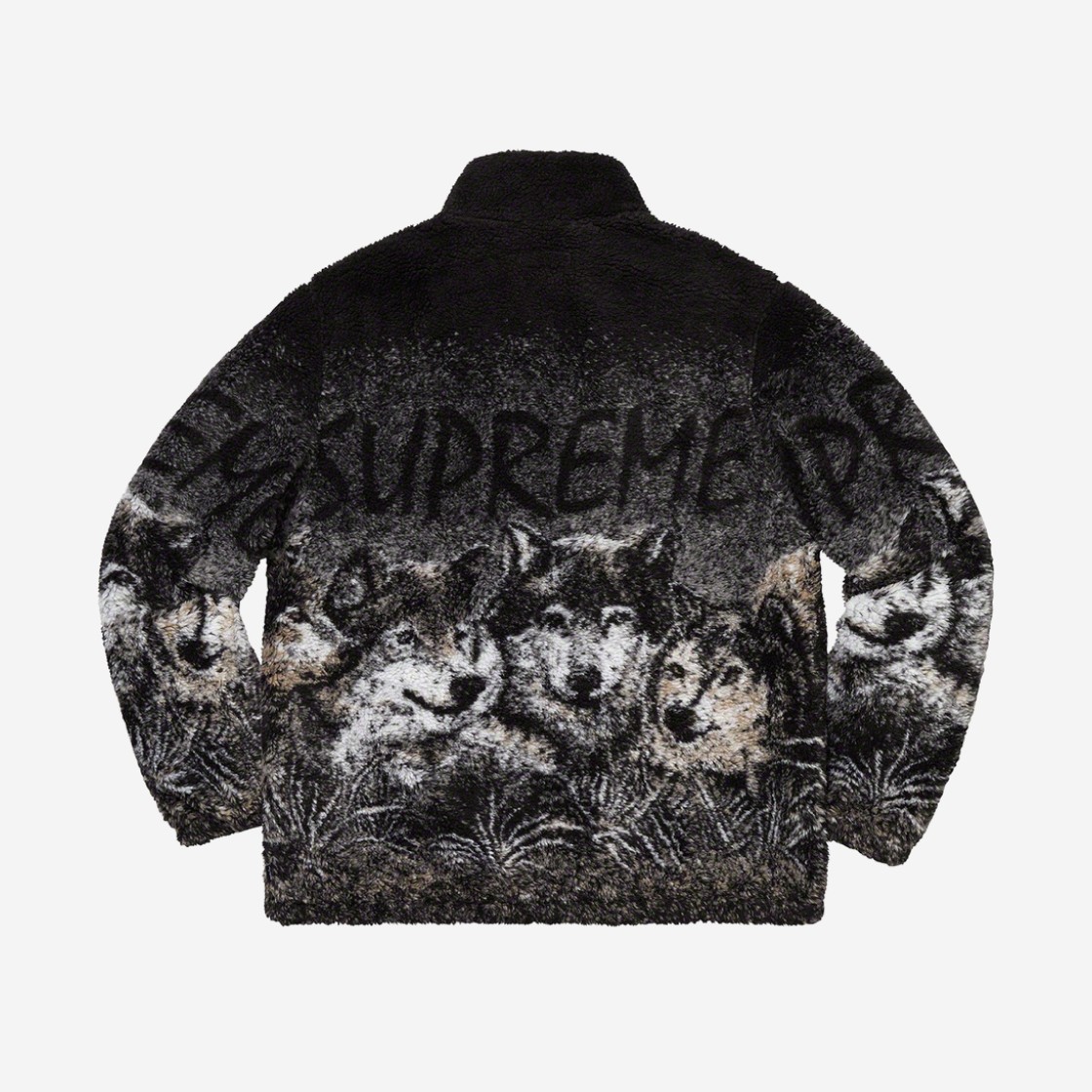 Supreme Wolf Fleece Jacket Black - 19SS 상세 이미지 2