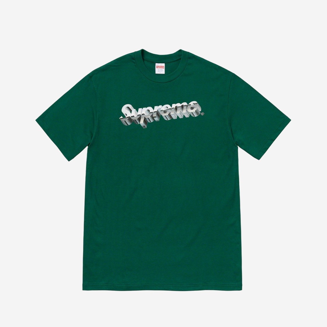 Supreme Chrome Logo T-Shirt Dark Green - 20SS 상세 이미지 1