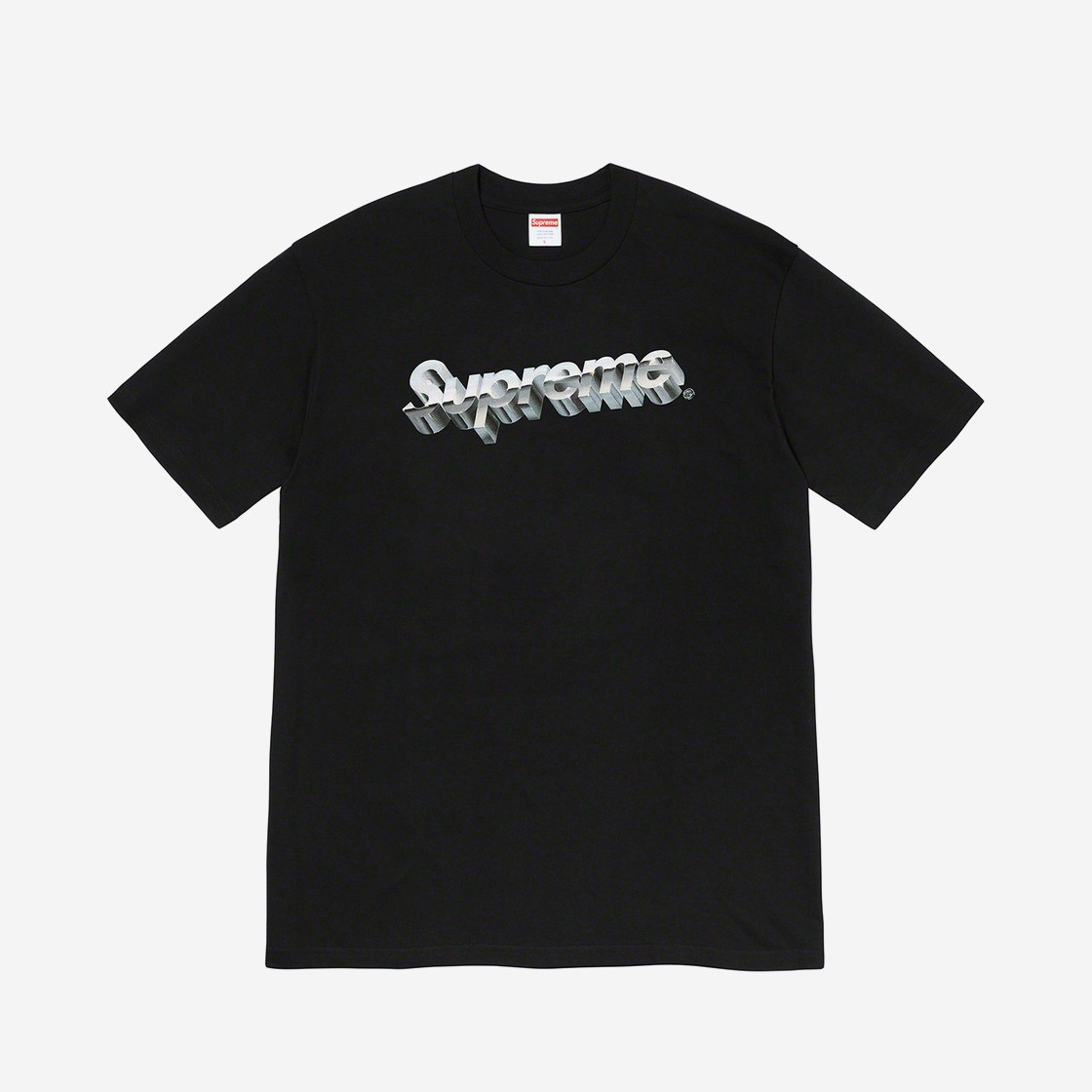 Supreme Chrome Logo T-Shirt Black - 20SS 상세 이미지 1