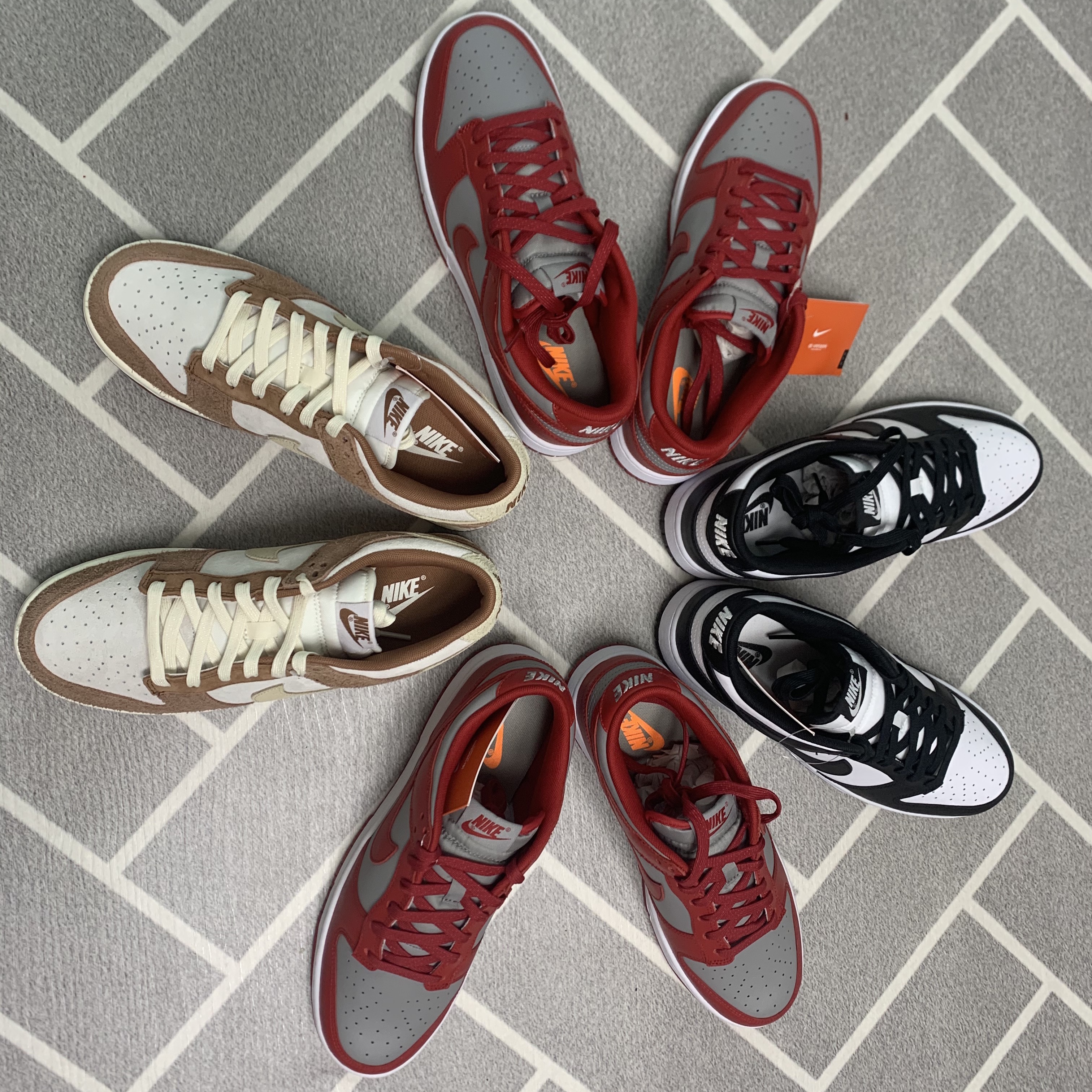 Nike Dunk Low Retro Medium Grey, Nike Dunk Low Retro Black 착용 스타일 - 1