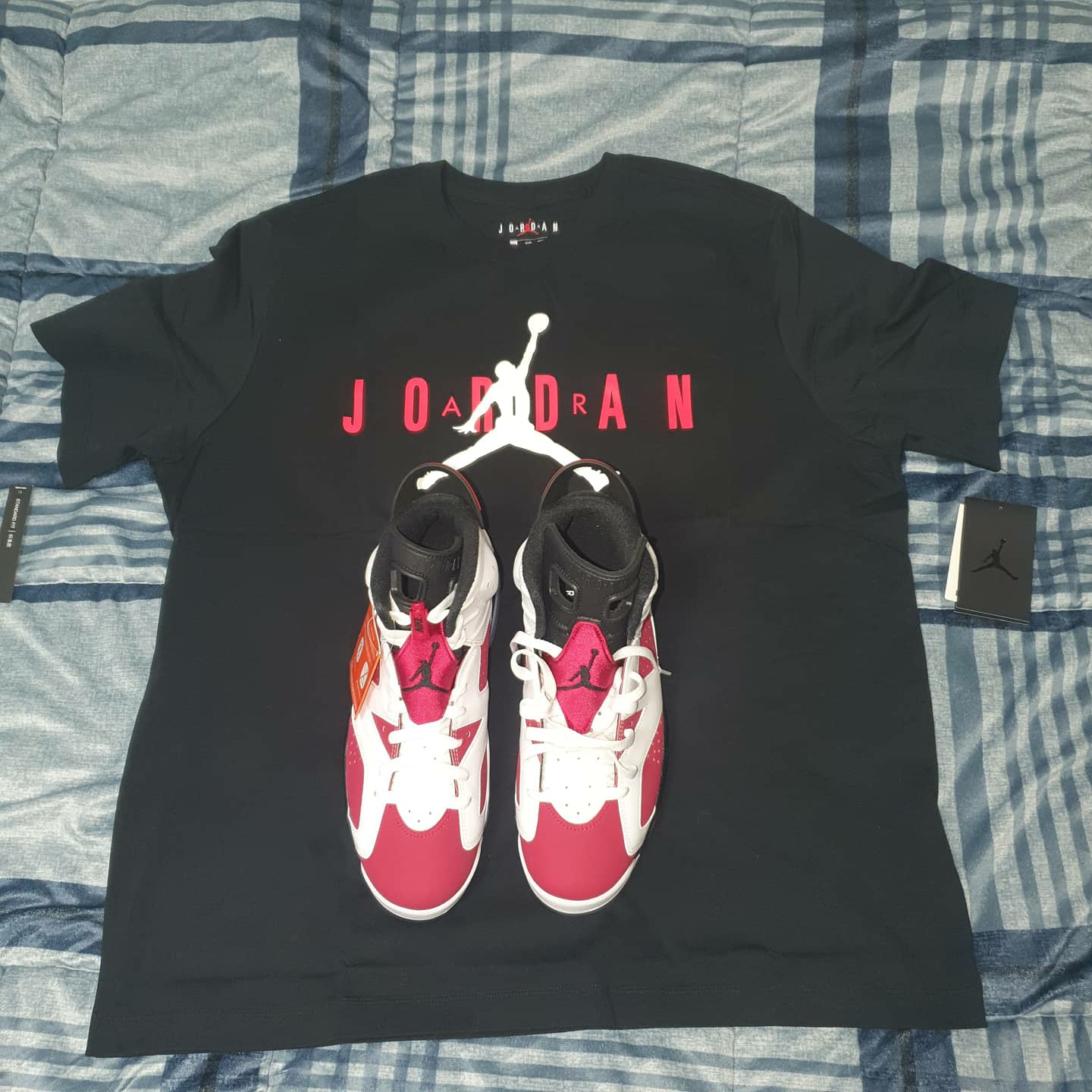 Jordan 6 Retro Carmine 2021 착용 스타일 - 1