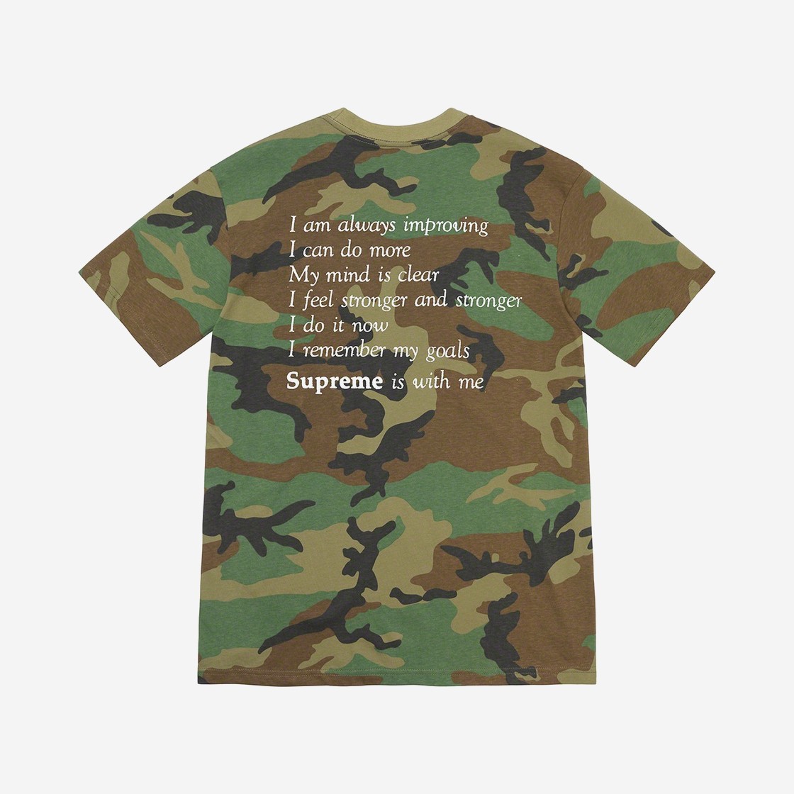 Supreme Stay Positive T-Shirt Woodland Camo - 20FW 상세 이미지 2