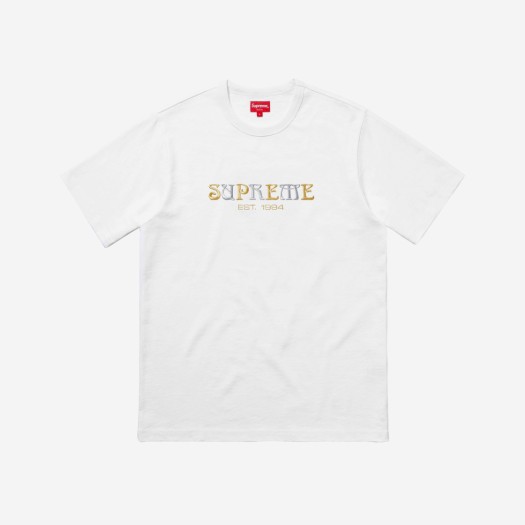 슈프림 누보 로고 티셔츠 화이트 - 18FW