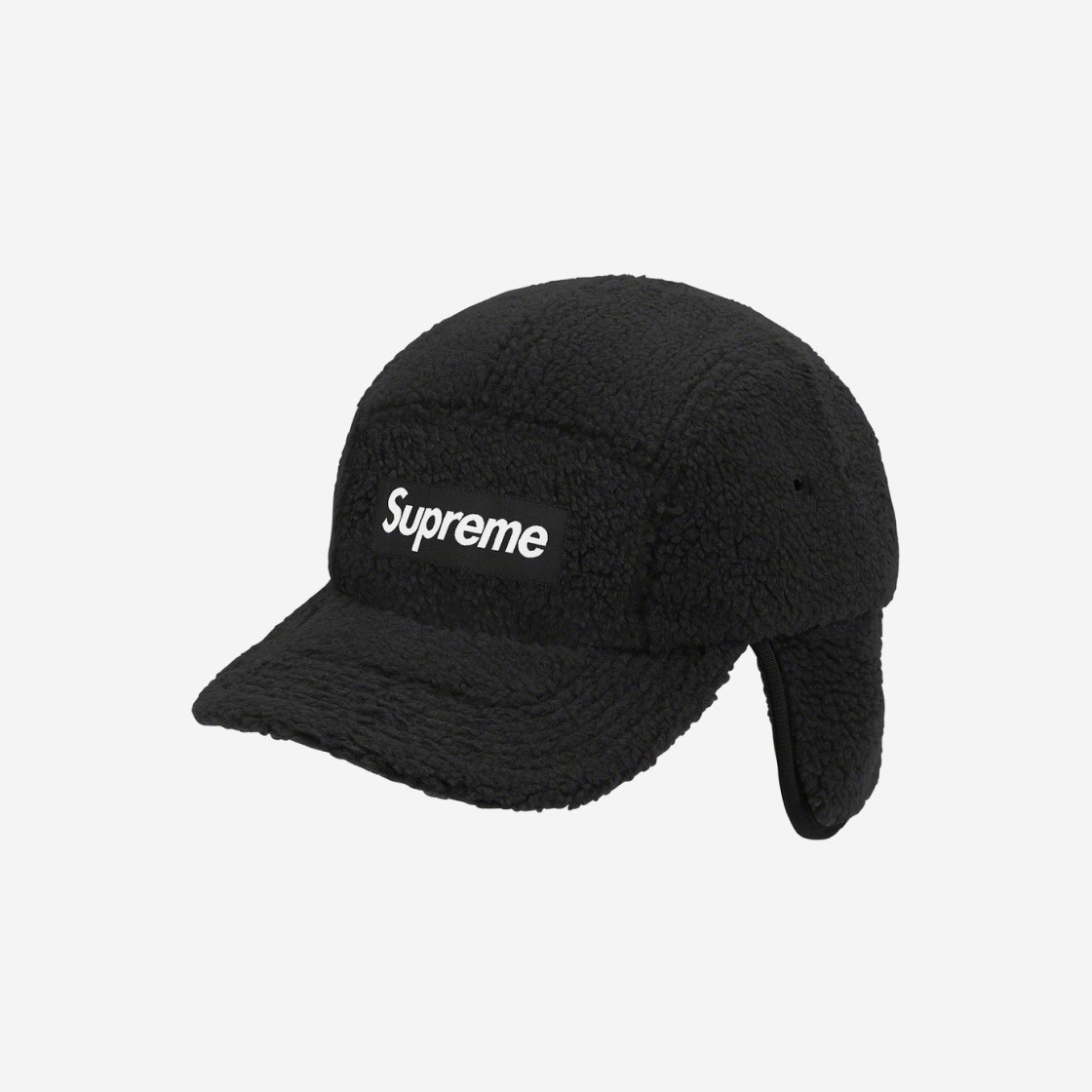 Supreme Deep Pile Earflap Camp Cap Black - 20FW 상세 이미지 2