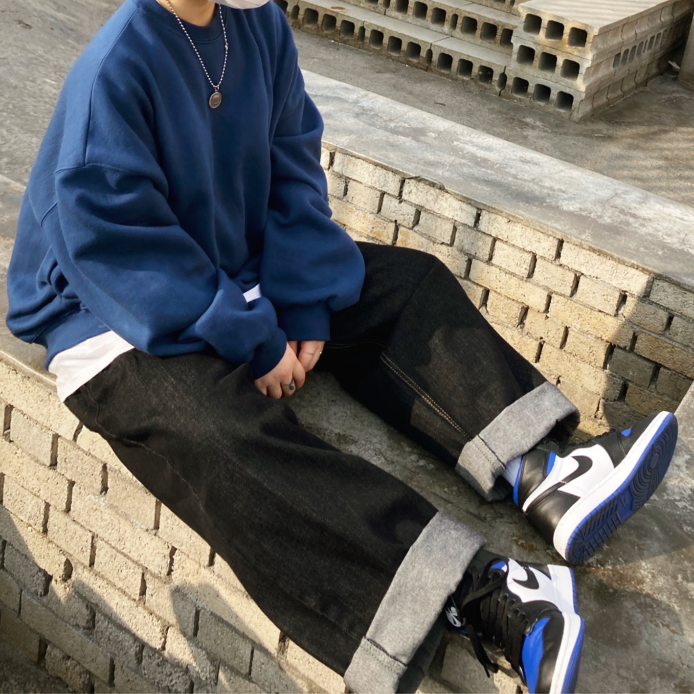 (GS) Jordan 1 Retro High OG Royal Toe 착용 스타일