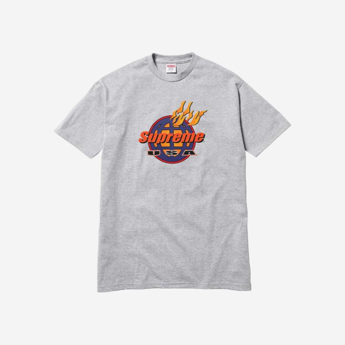 Supreme Fire T-Shirt Heather Grey - 17FW 상세 이미지 1