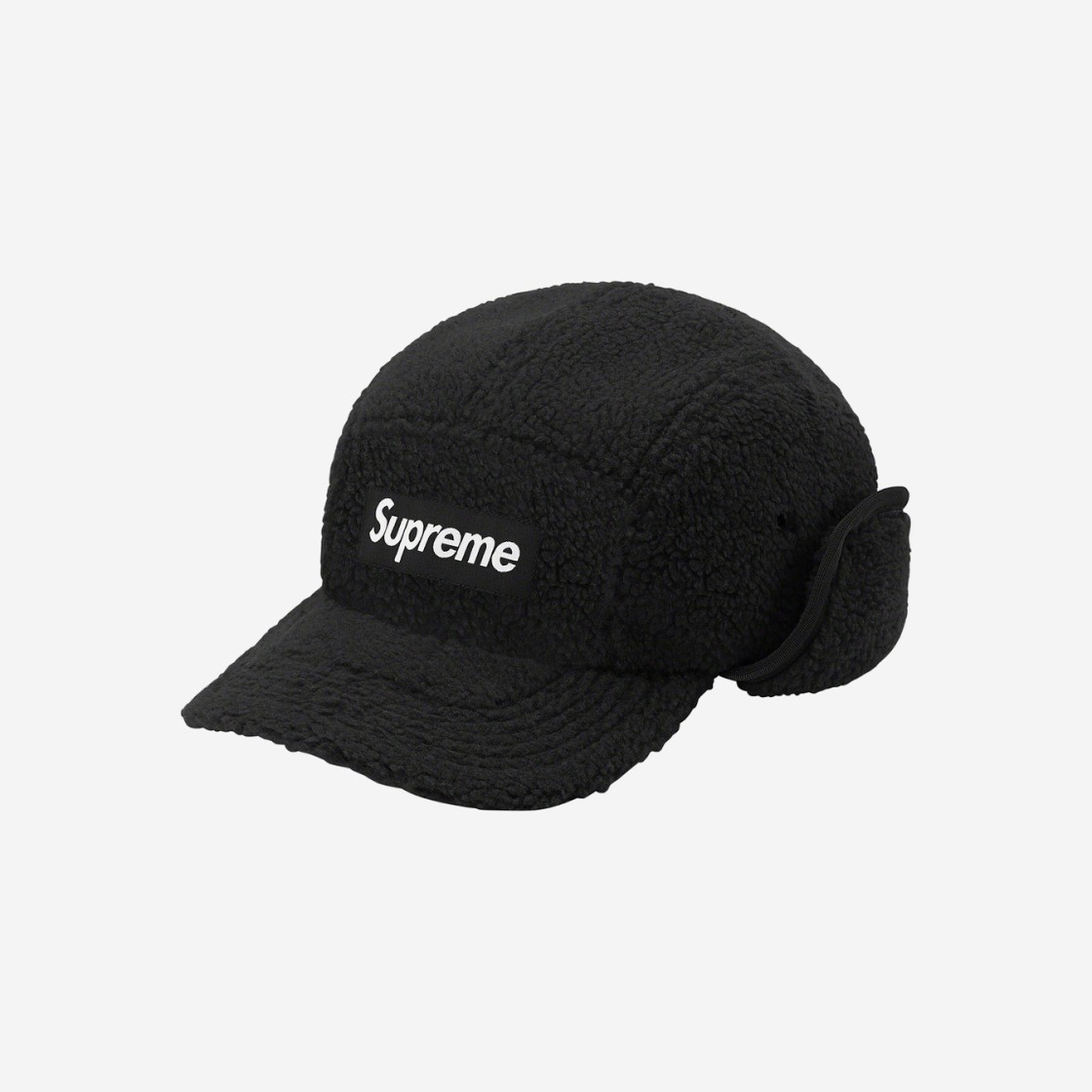 Supreme Deep Pile Earflap Camp Cap Black - 20FW 상세 이미지 1