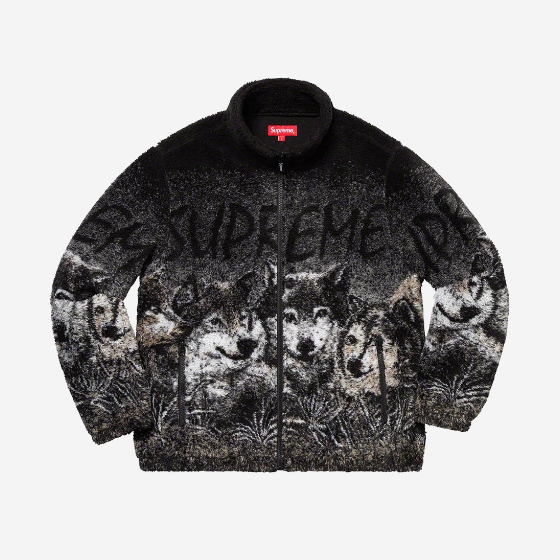 Supreme Wolf Fleece Jacket Black - 19SS 상세 이미지 1