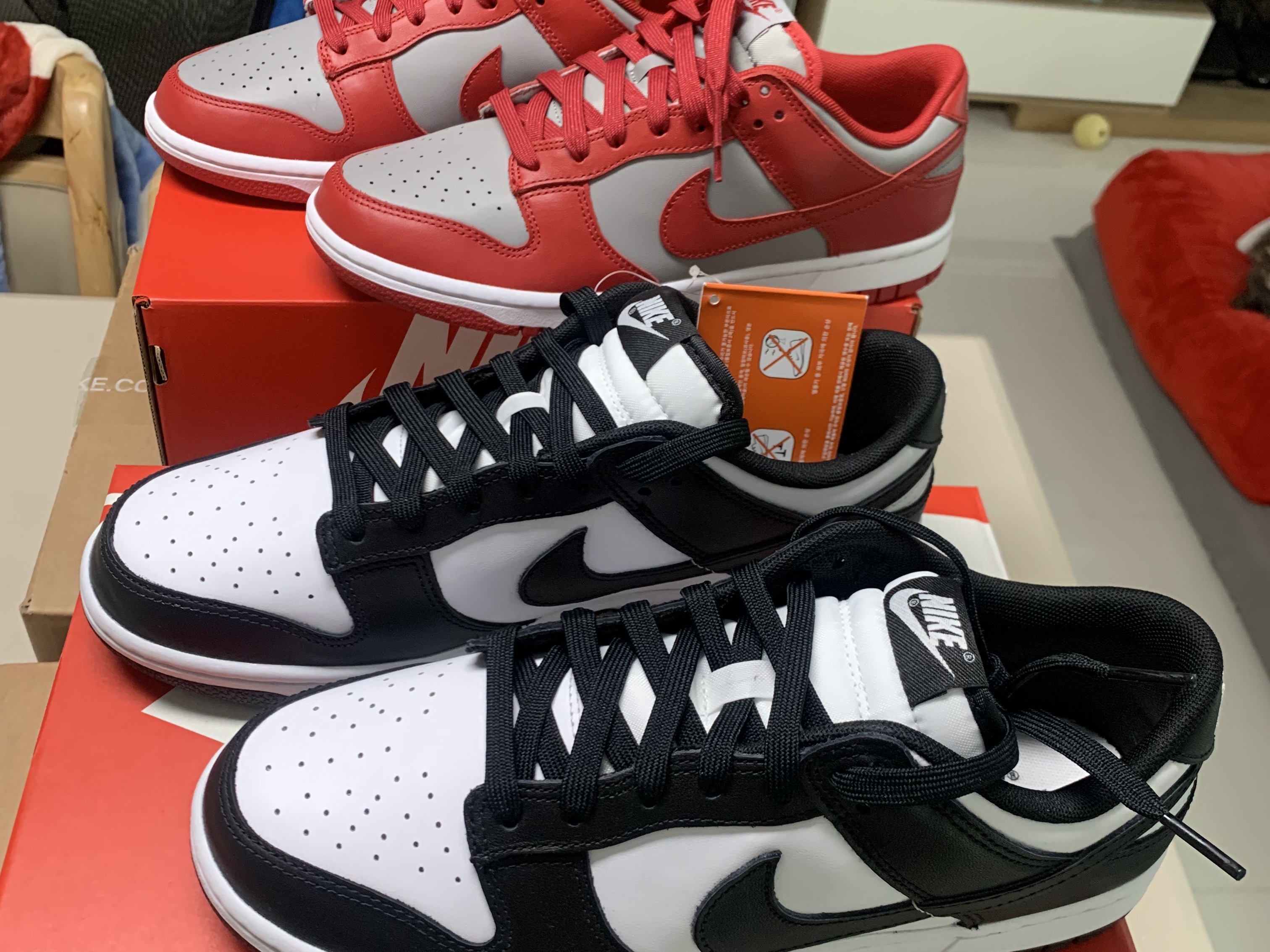 Nike Dunk Low Retro Black, Nike Dunk Low Retro Medium Grey 착용 스타일 - 4