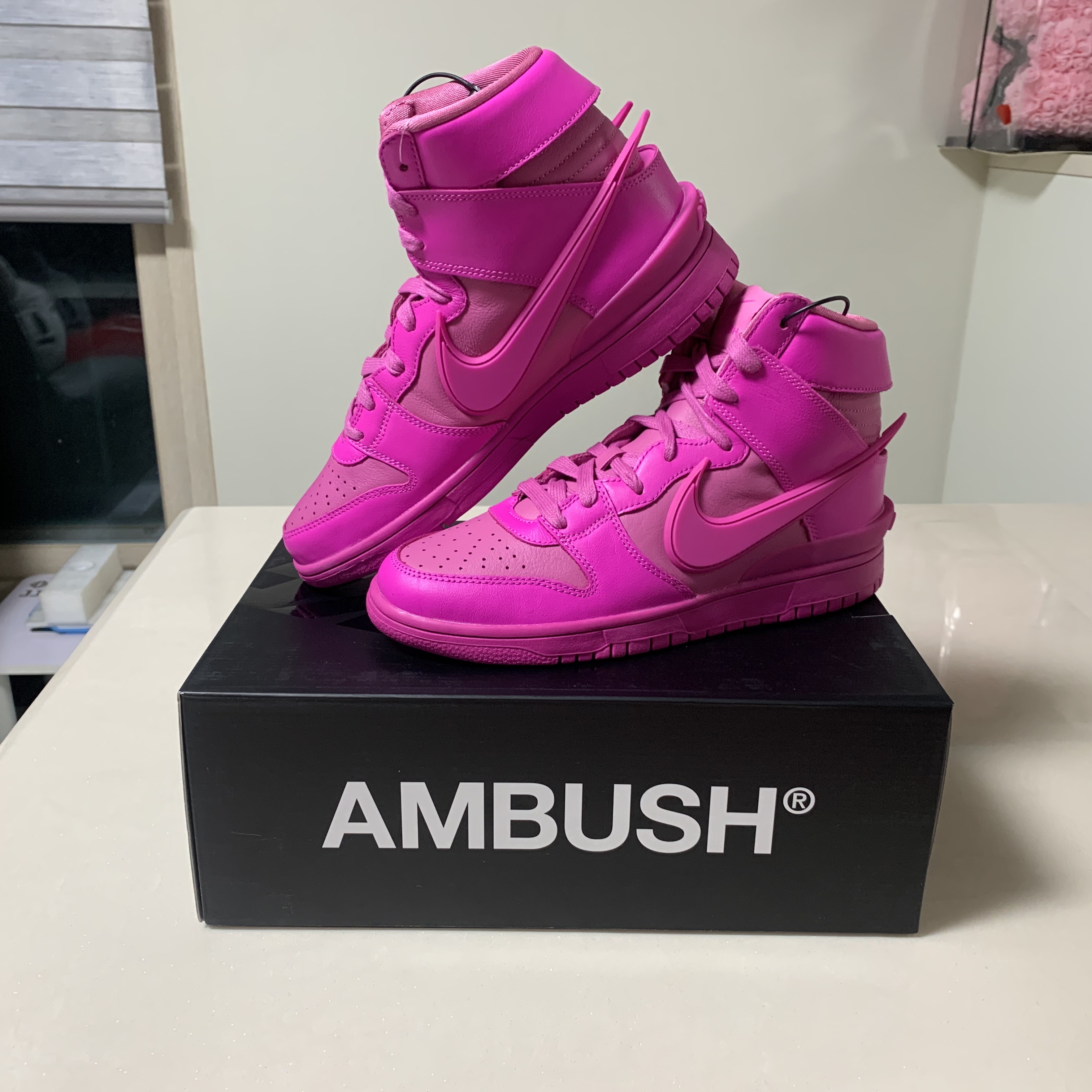 Nike x Ambush Dunk High Cosmic Fuchsia 착용 스타일 - 2