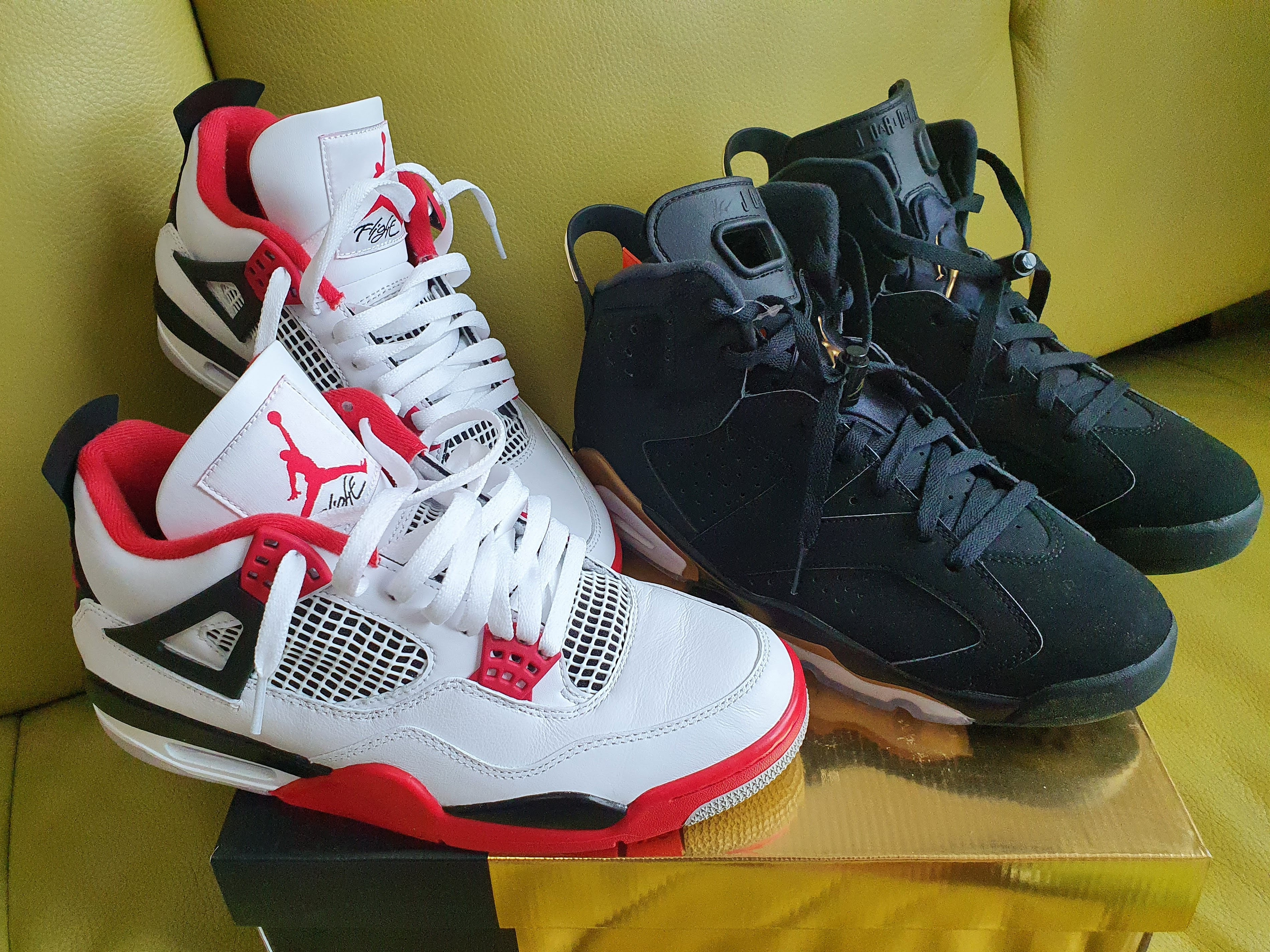 Jordan 4 Retro OG Fire Red 2020, Jordan 6 Retro DMP 2020 착용 스타일