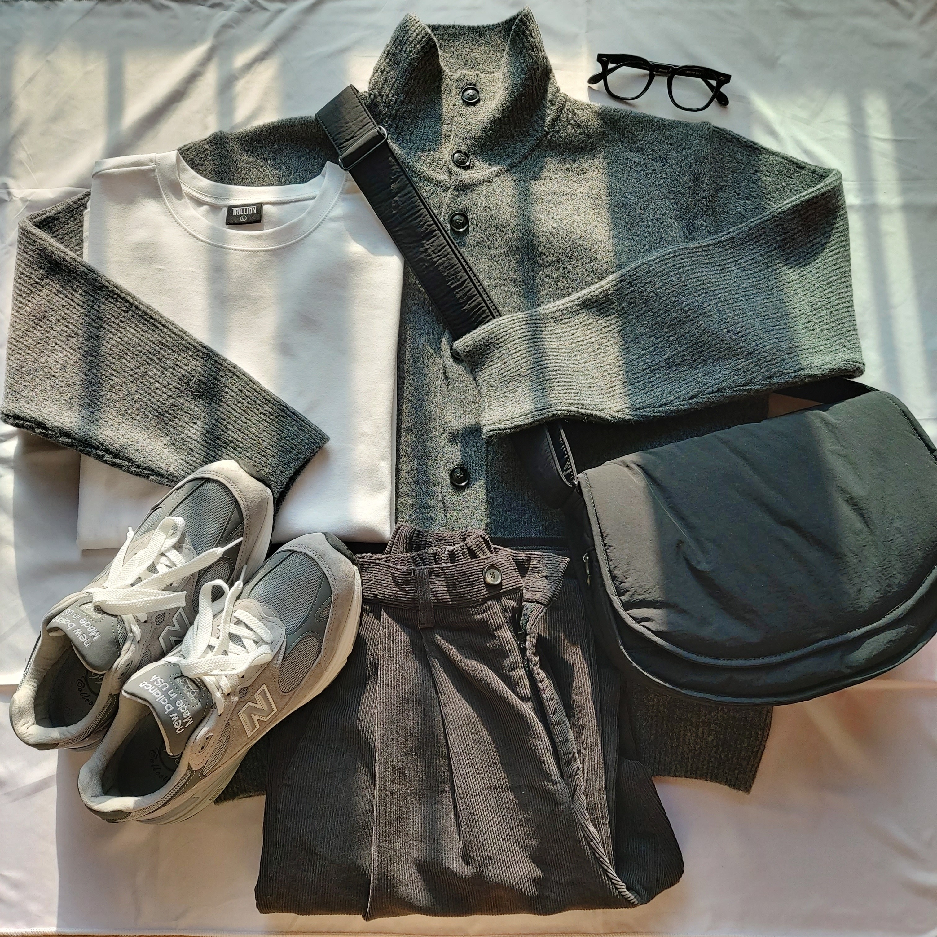 New Balance 993 Made in USA Grey - D Standard 착용 스타일 - 1