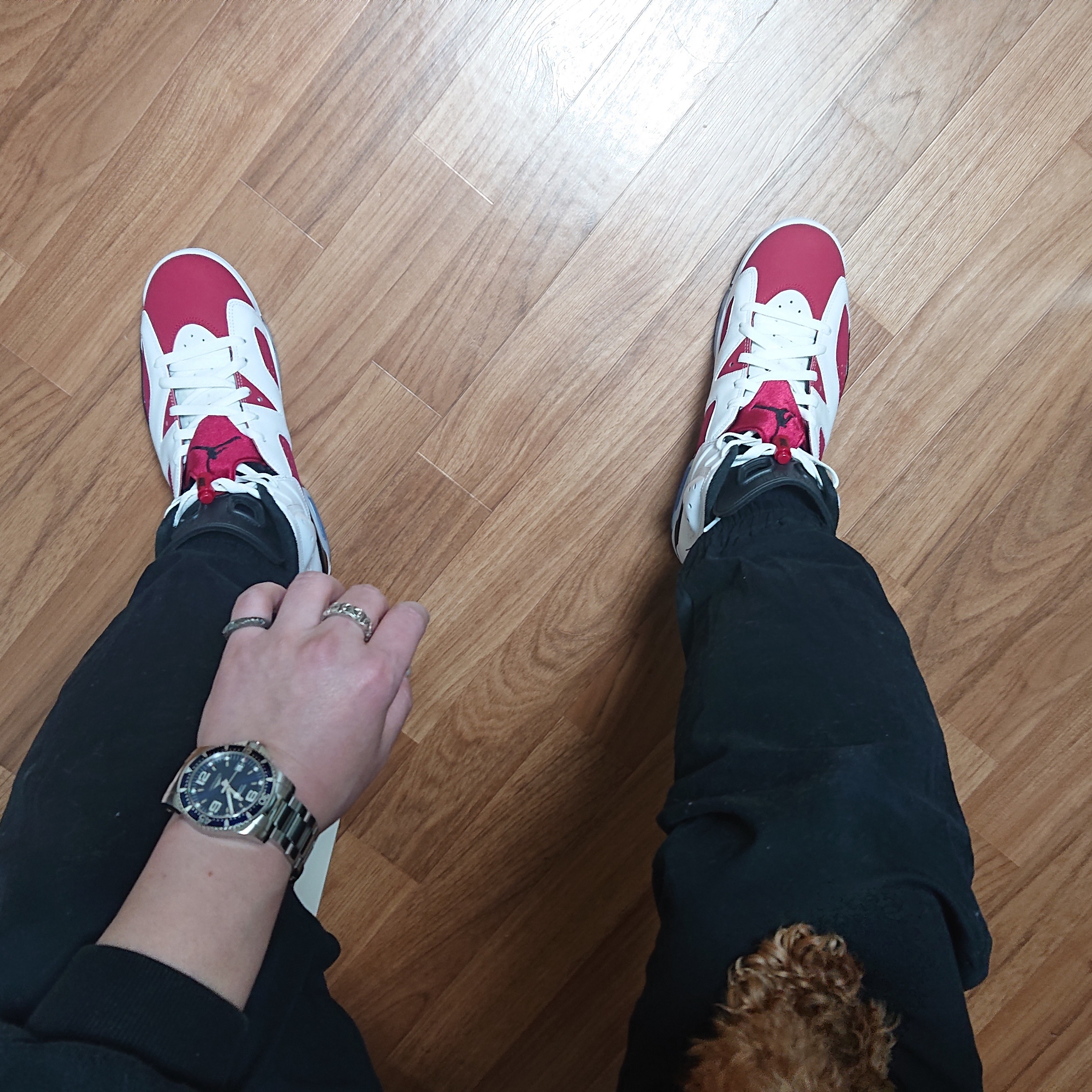 Jordan 6 Retro Carmine 2021 착용 스타일 - 1