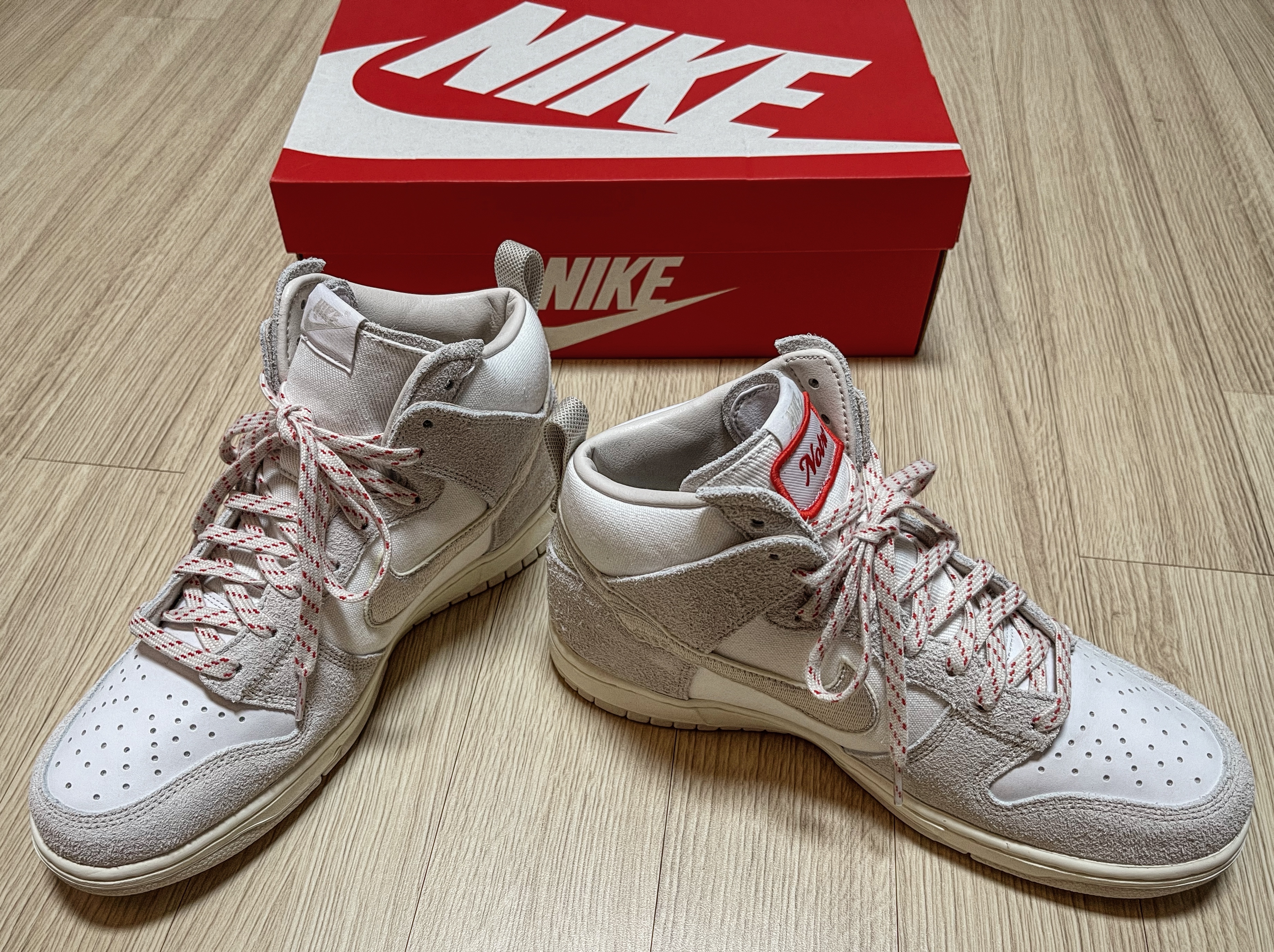 Nike x Notre Dunk High Light Orewood Brown 착용 스타일 - 1