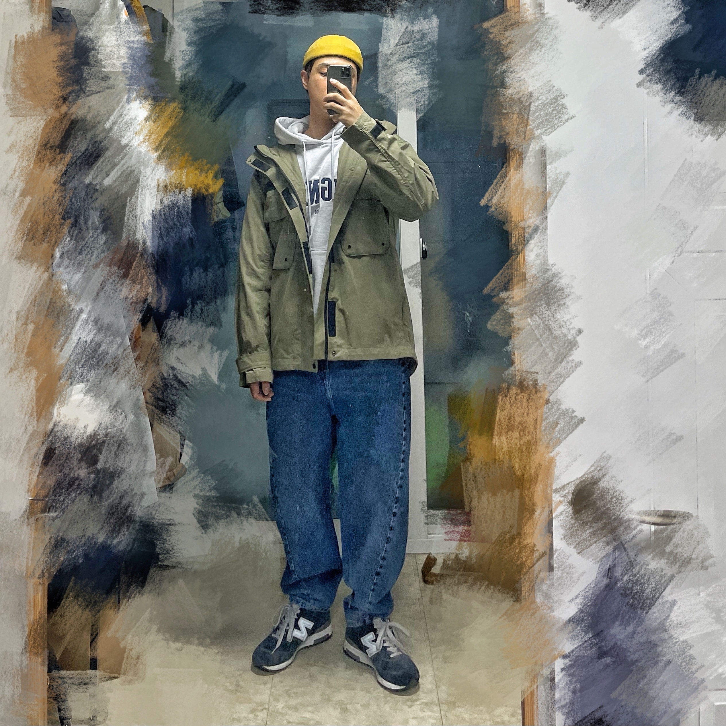 New Balance 530 Silver, New Balance 1400 Made in USA Navy 착용 스타일 - 2