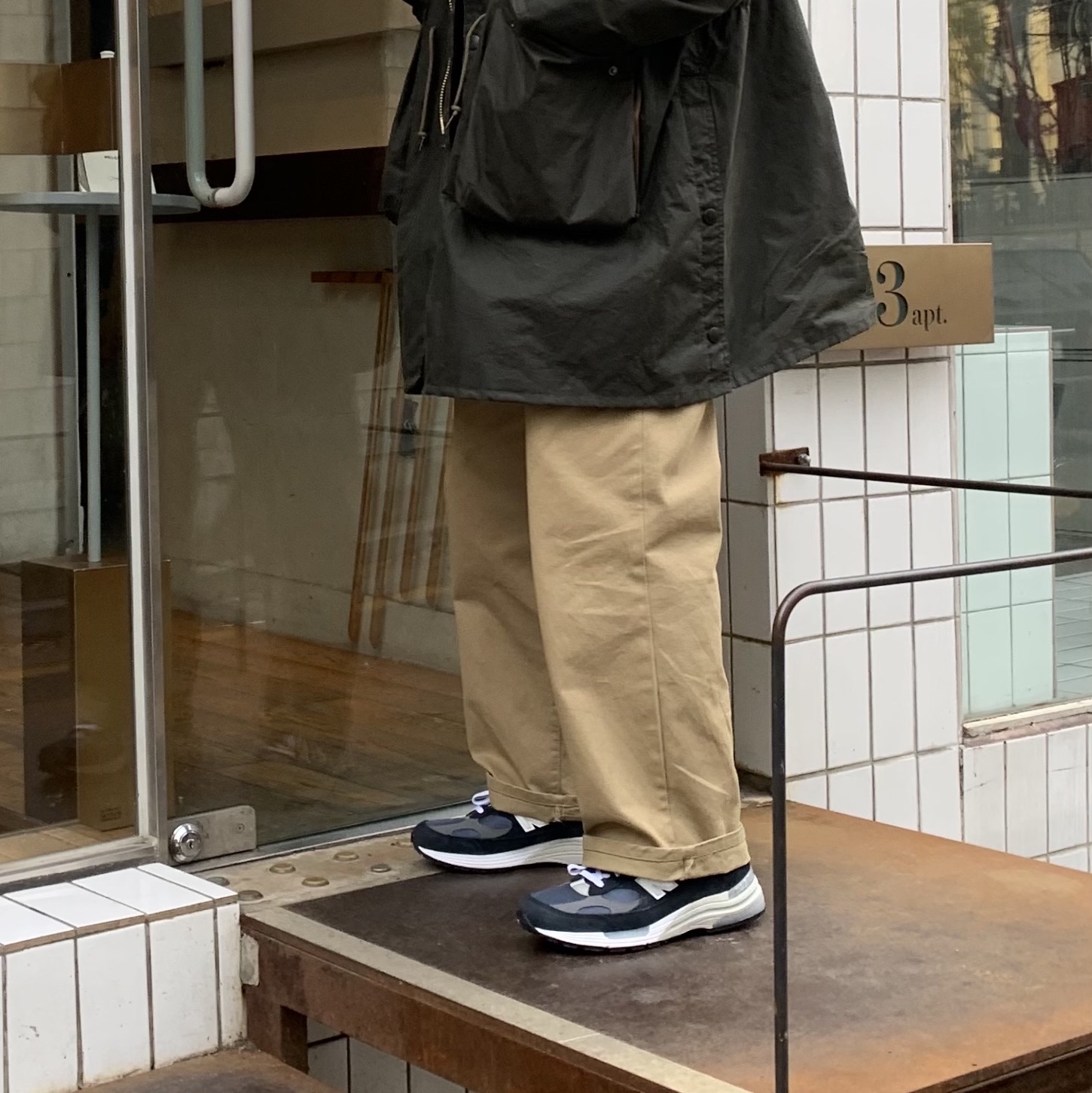 New Balance 992 Made in USA Navy 착용 스타일